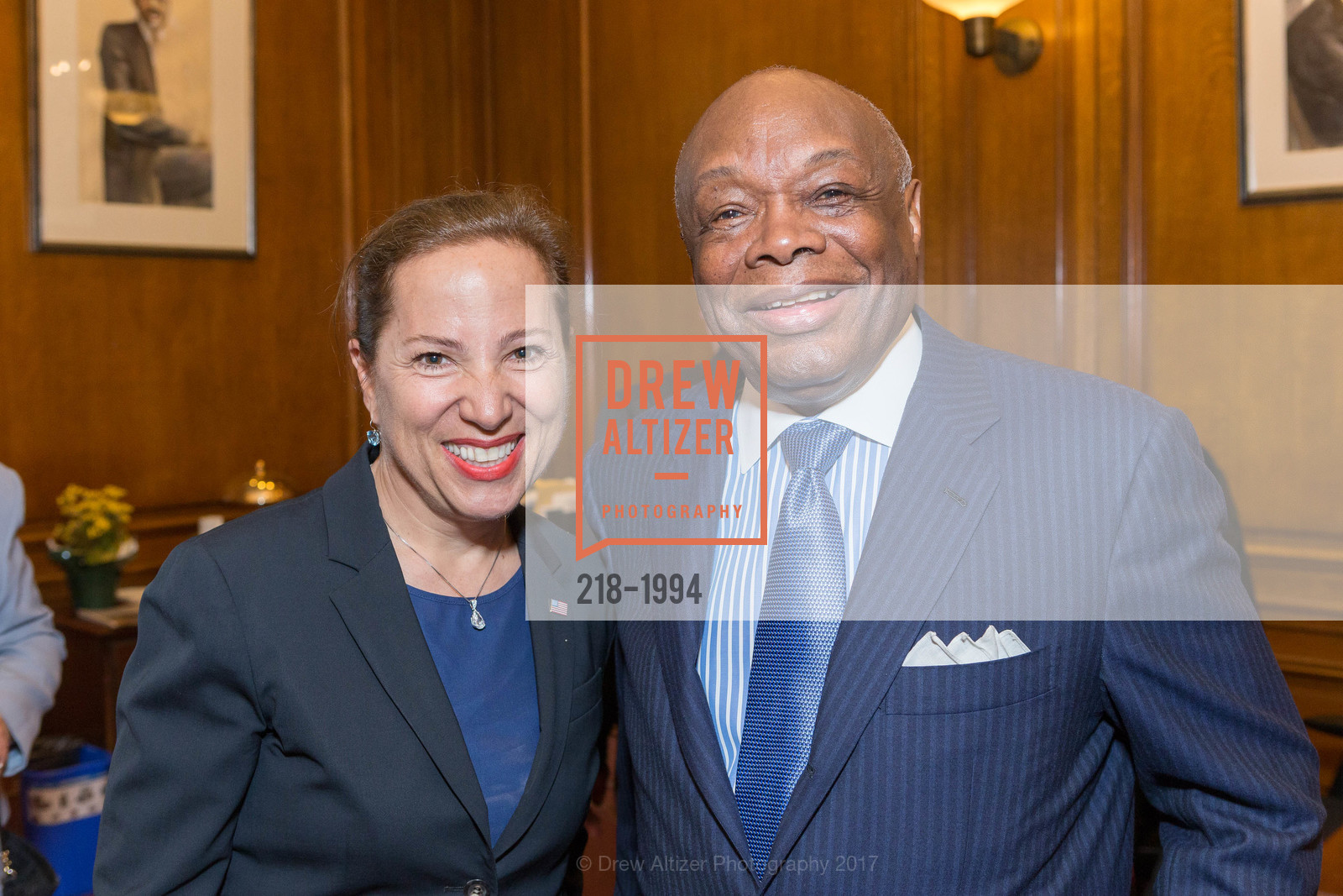 Former U.S. Ambassador To Hungary And SF Port Commissioner Eleni Kounalakis, Willie Brown Jr., Greek Independence Day Official Greek Flag Raising Ceremony, City Hall. 1 Dr Carlton B Goodlett Pl, March 24th, 2017