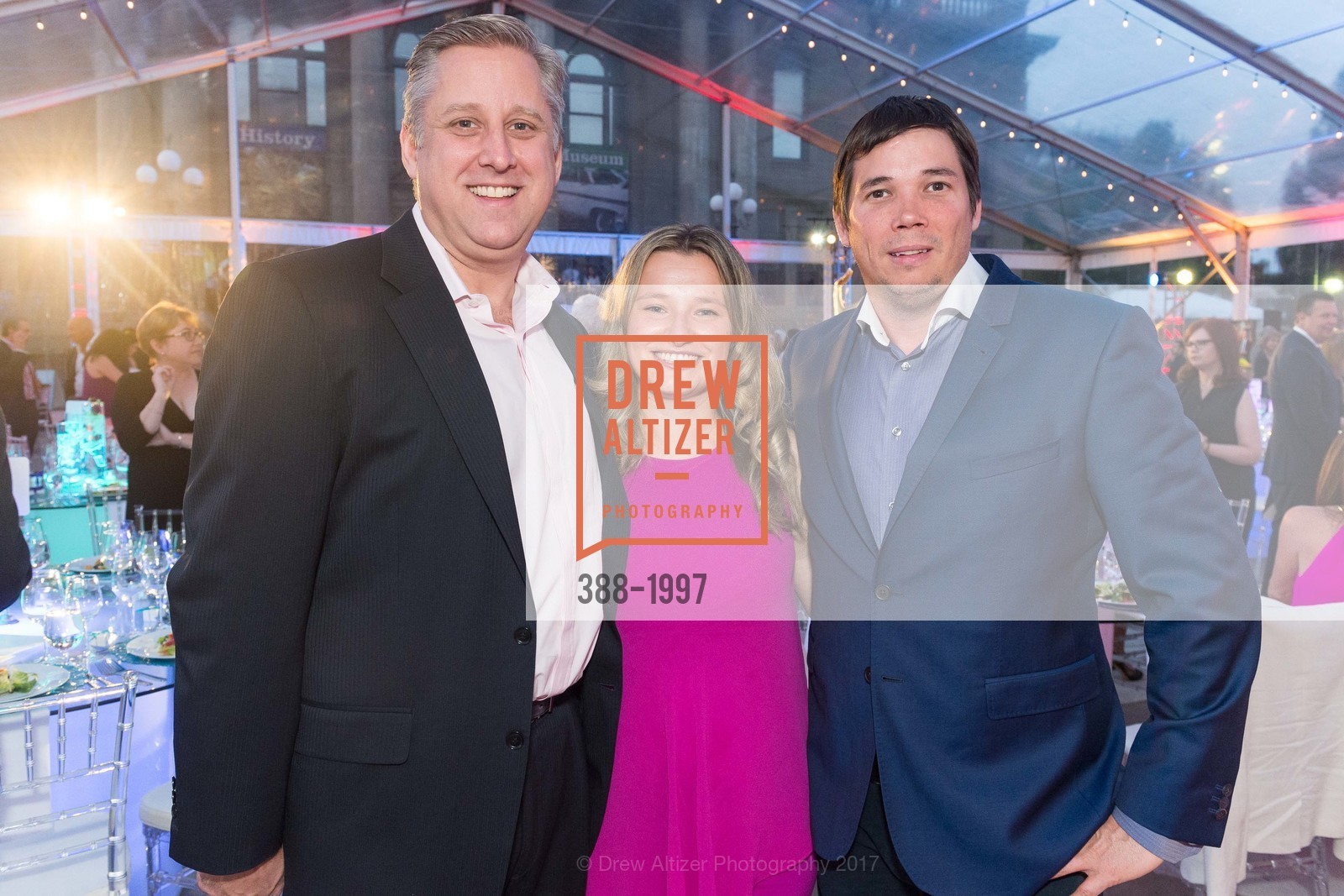 Mark Harris, Anastasia Ryvovaova, Joseph Rokicki, Ronald McDonald House at Stanford's 2017 House Party!, "Expect the Unexpected", San Mateo County History Museum and it's square. 2200 Broadway Redwood City, California 94063, April 1st, 2017, Photo #388-1997 Mark Harris, Anastasia Ryvovaova, Joseph Rokicki, Photo #388-1997