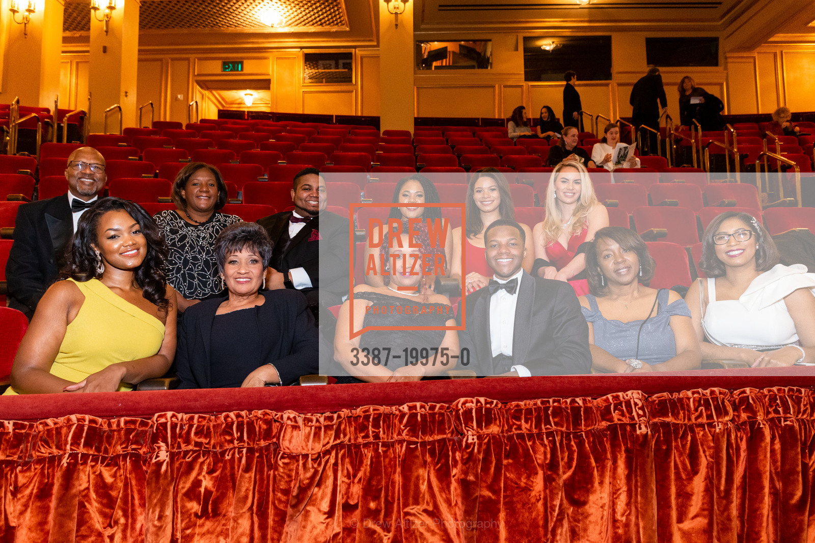 Gary Williams, Jeni Williams, Pearl Griffin, Teresa Griffin, Whitney Vizzini, Gary Williams Jr., Doris Lynk, Brianna Kinsey, Duwana Jones, Teah Mason, Sam Merritt, SF Ballet ENCORE! Opening Night Gala 2020, City Hall. 1 Dr Carlton B Goodlett Pl, Photo #3387-19975-0 Gary Williams, Jeni Williams, Pearl Griffin, Teresa Griffin, Whitney Vizzini, Gary Williams Jr., Doris Lynk, Brianna Kinsey, Duwana Jones, Teah Mason, Sam Merritt, Photo #3387-19975-0