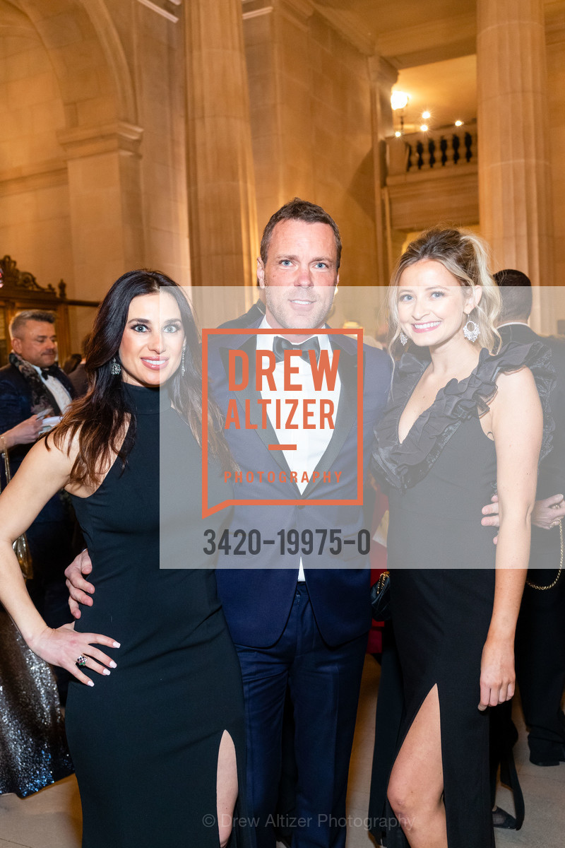 Carla Brenner, Michael, Marissa, SF Ballet ENCORE! Opening Night Gala 2020, City Hall. 1 Dr Carlton B Goodlett Pl, Photo #3420-19975-0 Carla Brenner, Michael, Marissa, Photo #3420-19975-0