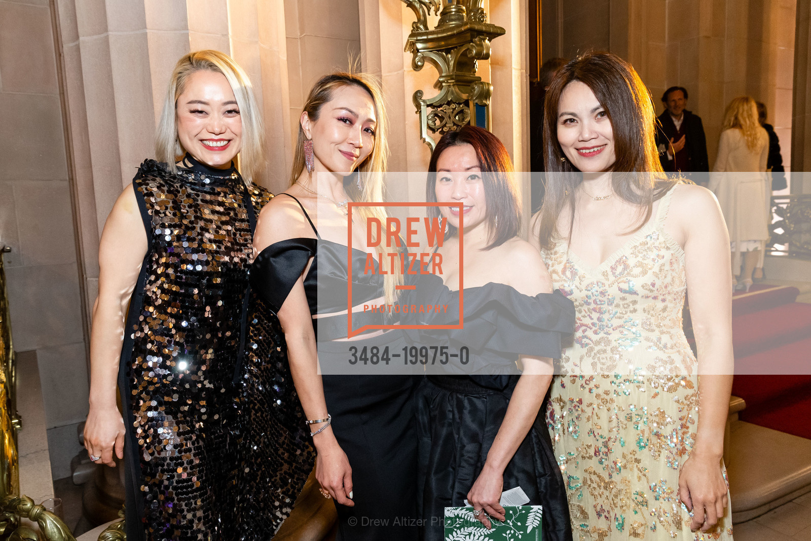 Lily Li, Rachel Chang, Catherine Chou, Irene Lin, SF Ballet ENCORE! Opening Night Gala 2020, City Hall. 1 Dr Carlton B Goodlett Pl, Photo #3484-19975-0 Lily Li, Rachel Chang, Catherine Chou, Irene Lin, Photo #3484-19975-0