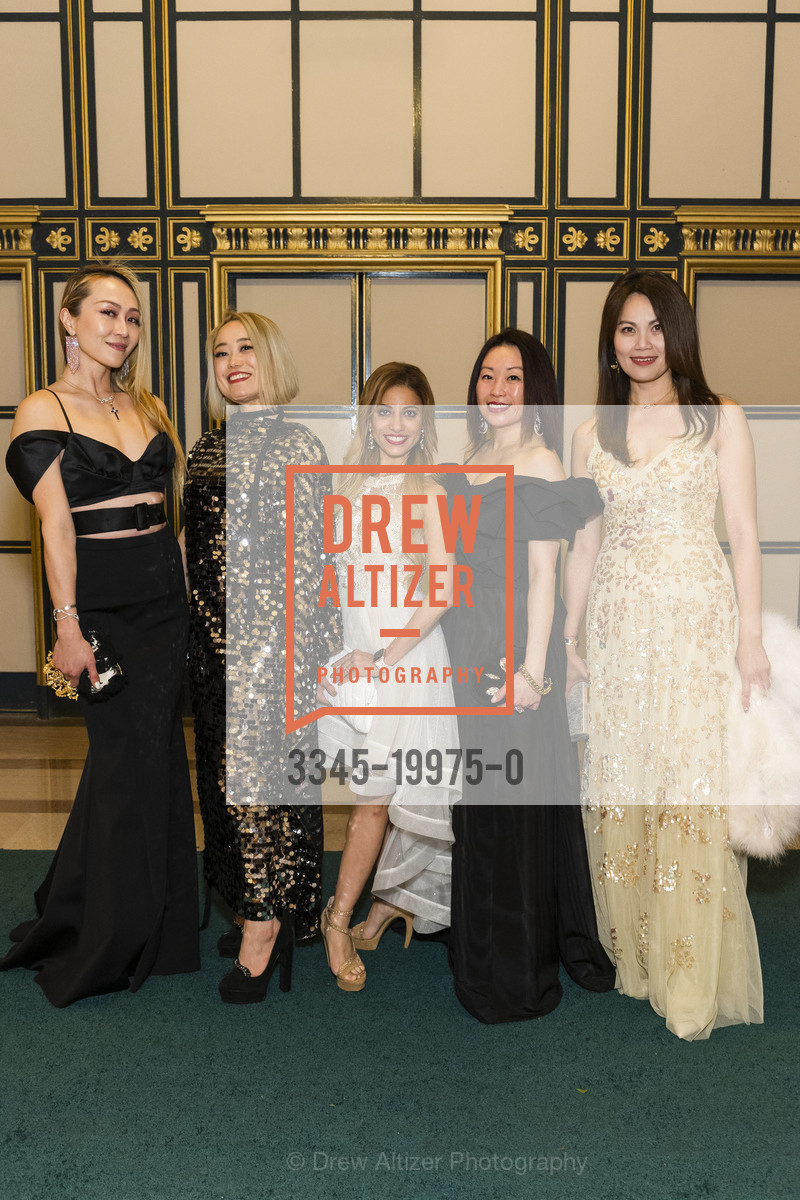 Rachel Chang, Lily Li, Kathleen Chou, Irene Lin, SF Ballet ENCORE! Opening Night Gala 2020, City Hall. 1 Dr Carlton B Goodlett Pl, Photo #3345-19975-0 Rachel Chang, Lily Li, Kathleen Chou, Irene Lin, Photo #3345-19975-0