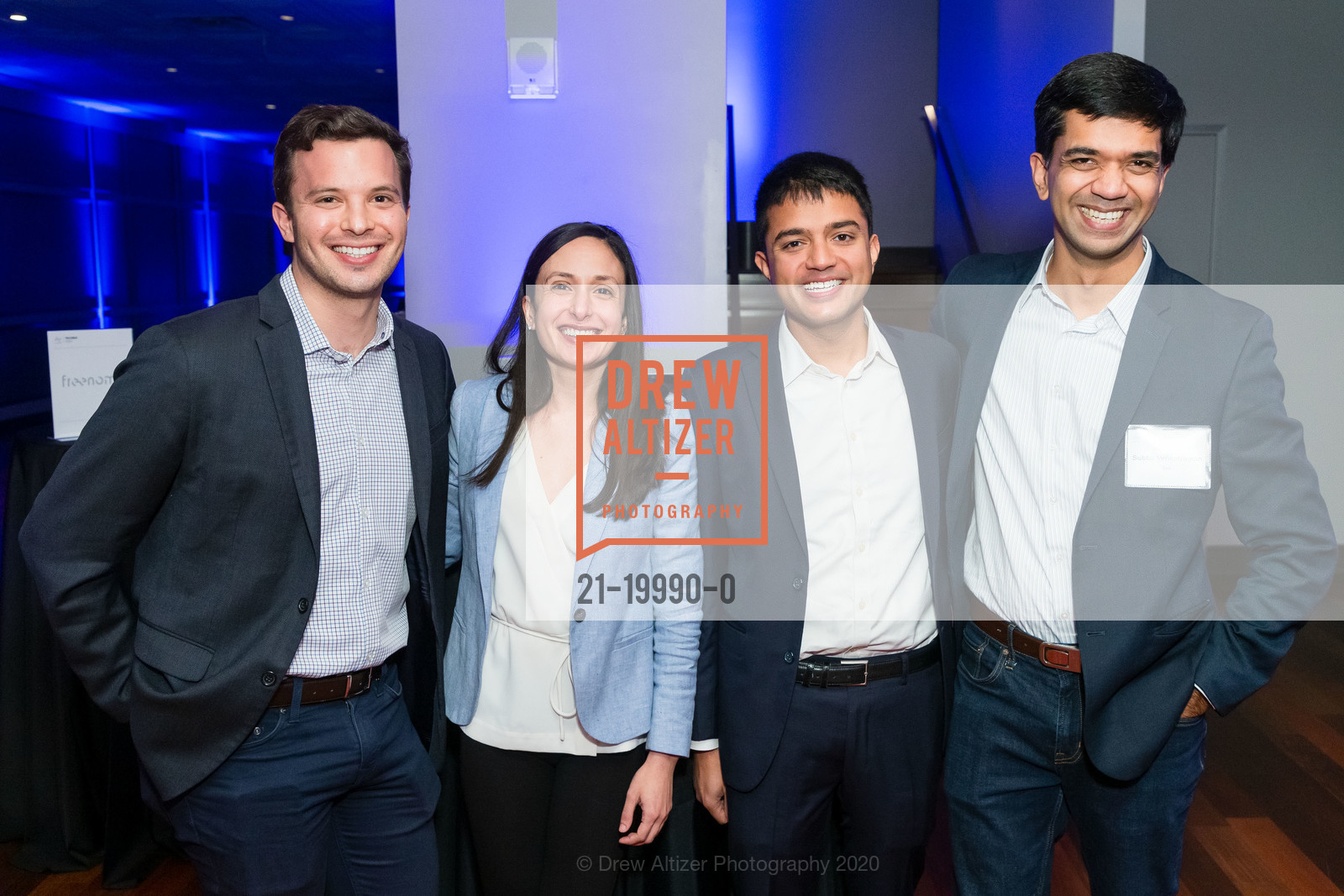 Jason Bellet, Nicole Gaskari, Naveen, Subbu Venkatraman, Artis Ventures JP Morgan Cocktails and Conversations 2020, Merchant's Exchange Club. 75 Leidesdorff Street, January 12th, 2020, Photo #21-19990-0 Jason Bellet, Nicole Gaskari, Naveen, Subbu Venkatraman, Photo #21-19990-0