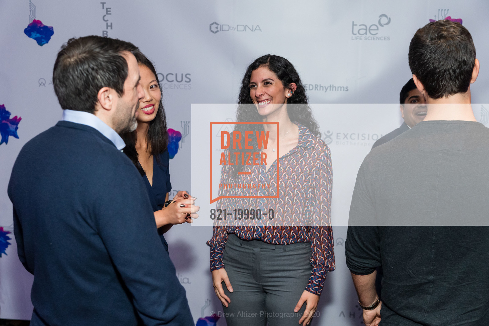 Stuart Peterson, Zoe Guttendorf, Ameena El-Bibany, Artis Ventures JP Morgan Cocktails and Conversations 2020, Merchant's Exchange Club. 75 Leidesdorff Street, January 12th, 2020, Photo #821-19990-0 Stuart Peterson, Zoe Guttendorf, Ameena El-Bibany, Photo #821-19990-0