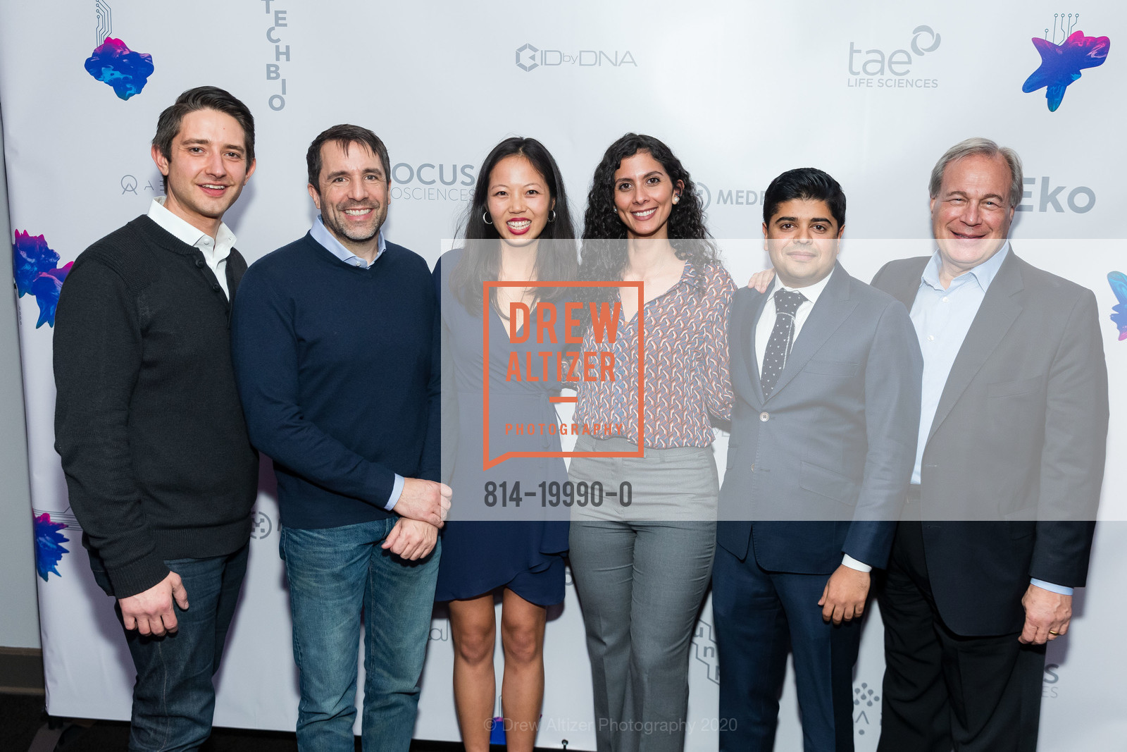 Austin Walne, Stuart Peterson, Zoe Guttendorf, Ameena El-Bibany, Vasudev Bailey, Jeff Kindler, Artis Ventures JP Morgan Cocktails and Conversations 2020, Merchant's Exchange Club. 75 Leidesdorff Street, January 12th, 2020, Photo #814-19990-0 Austin Walne, Stuart Peterson, Zoe Guttendorf, Ameena El-Bibany, Vasudev Bailey, Jeff Kindler, Photo #814-19990-0