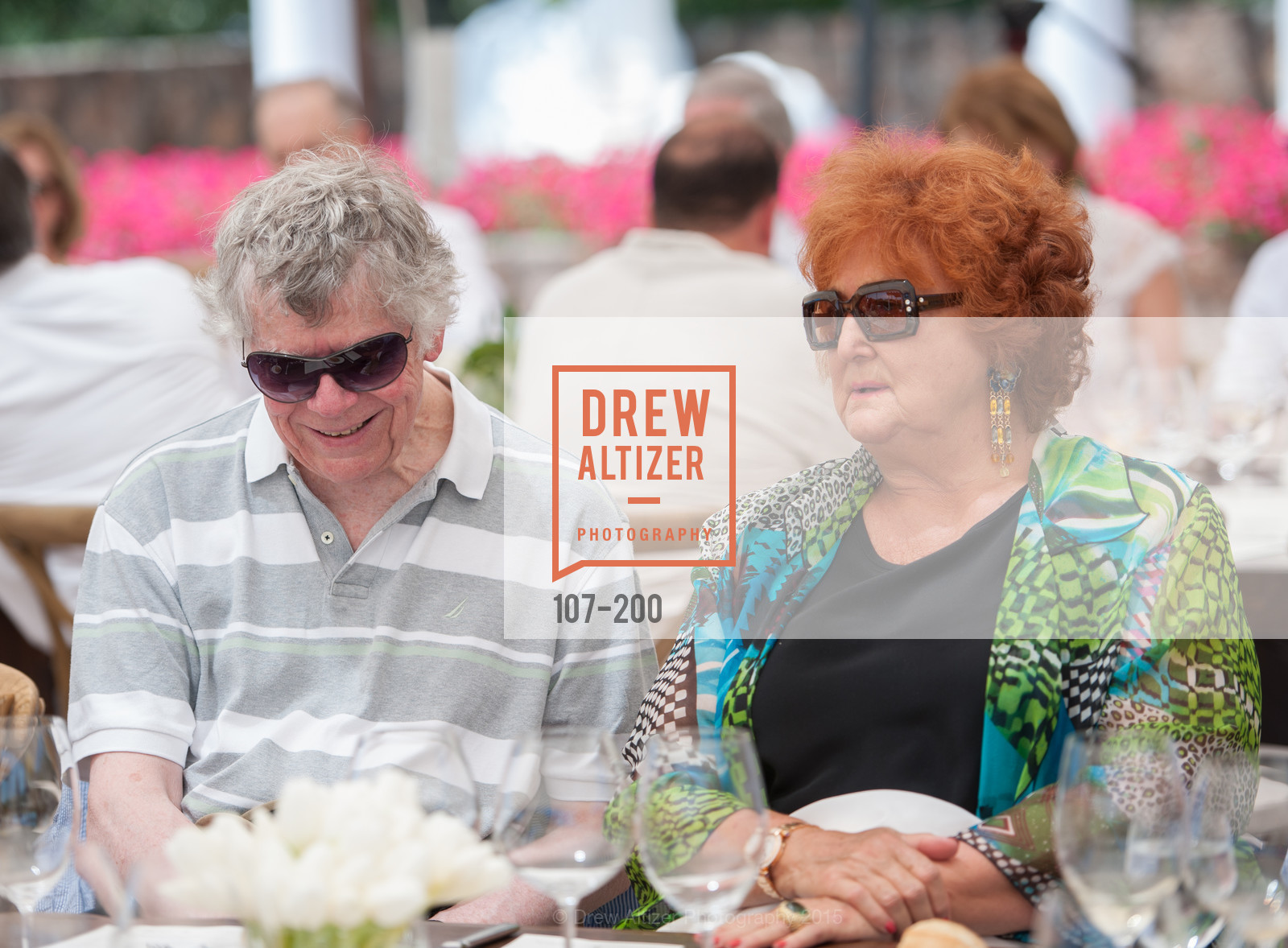 Gordon Getty, Tatiana Copeland, Festival del Sole Brunello Cucinelli Luncheon Hosted by Hall Wines and Neiman Marcus, P\. 56 Auberge Rd, July 19th, 2015,Drew Altizer, Drew Altizer Photography, full-service agency, private events, San Francisco photographer, photographer california