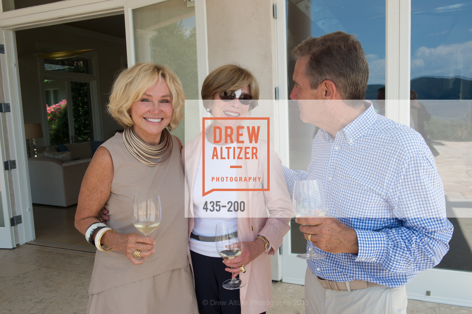 Kathryn Hall, Pam Kramlich, Craig Hall, Festival del Sole Brunello Cucinelli Luncheon Hosted by Hall Wines and Neiman Marcus, P\. 56 Auberge Rd, July 19th, 2015,Drew Altizer, Drew Altizer Photography, full-service agency, private events, San Francisco photographer, photographer california