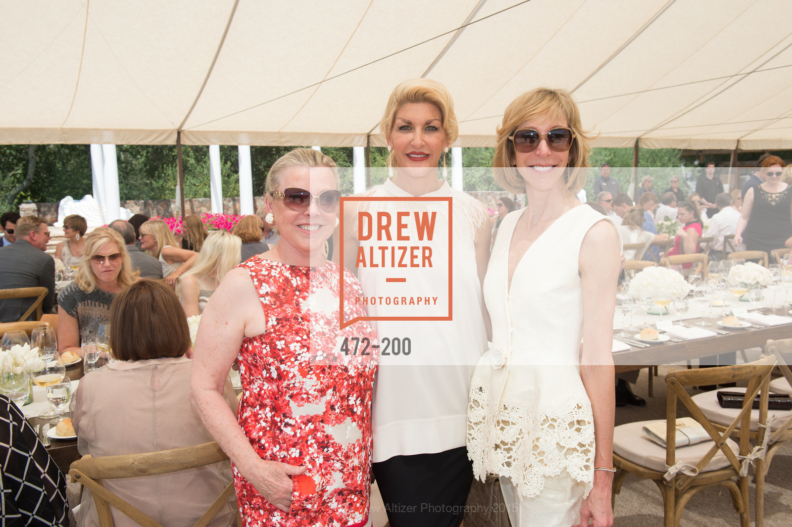 Jeanne Lawrence, Karen Caldwell, Nancy Kukacka, Festival del Sole Brunello Cucinelli Luncheon Hosted by Hall Wines and Neiman Marcus, P\. 56 Auberge Rd, July 19th, 2015,Drew Altizer, Drew Altizer Photography, full-service agency, private events, San Francisco photographer, photographer california
