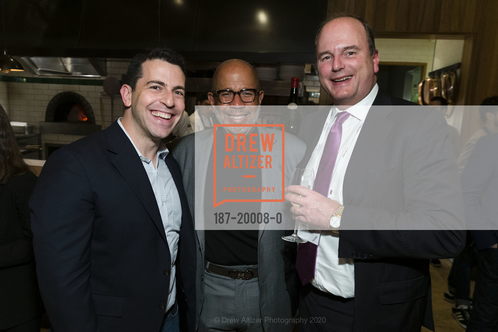 Amit Haley, Bill Carson, Andrew Thompson, Artis Ventures JP Morgan Dinner 2020, Cotogna Restaurant. 490 Pacific Avenue, January 15th, 2020, Photo #187-20008-0 Amit Haley, Bill Carson, Andrew Thompson, Photo #187-20008-0