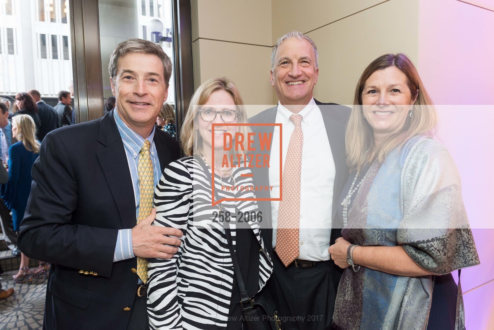 Bruce Callander, Barbee Callander, Warren Browner, Molly Brown, Compass Family Services Spring Benefit 2017, Bentley Reserve. 301 Battery Street SF, April 5th, 2017, Photo #258-2006 Bruce Callander, Barbee Callander, Warren Browner, Molly Brown, Photo #258-2006