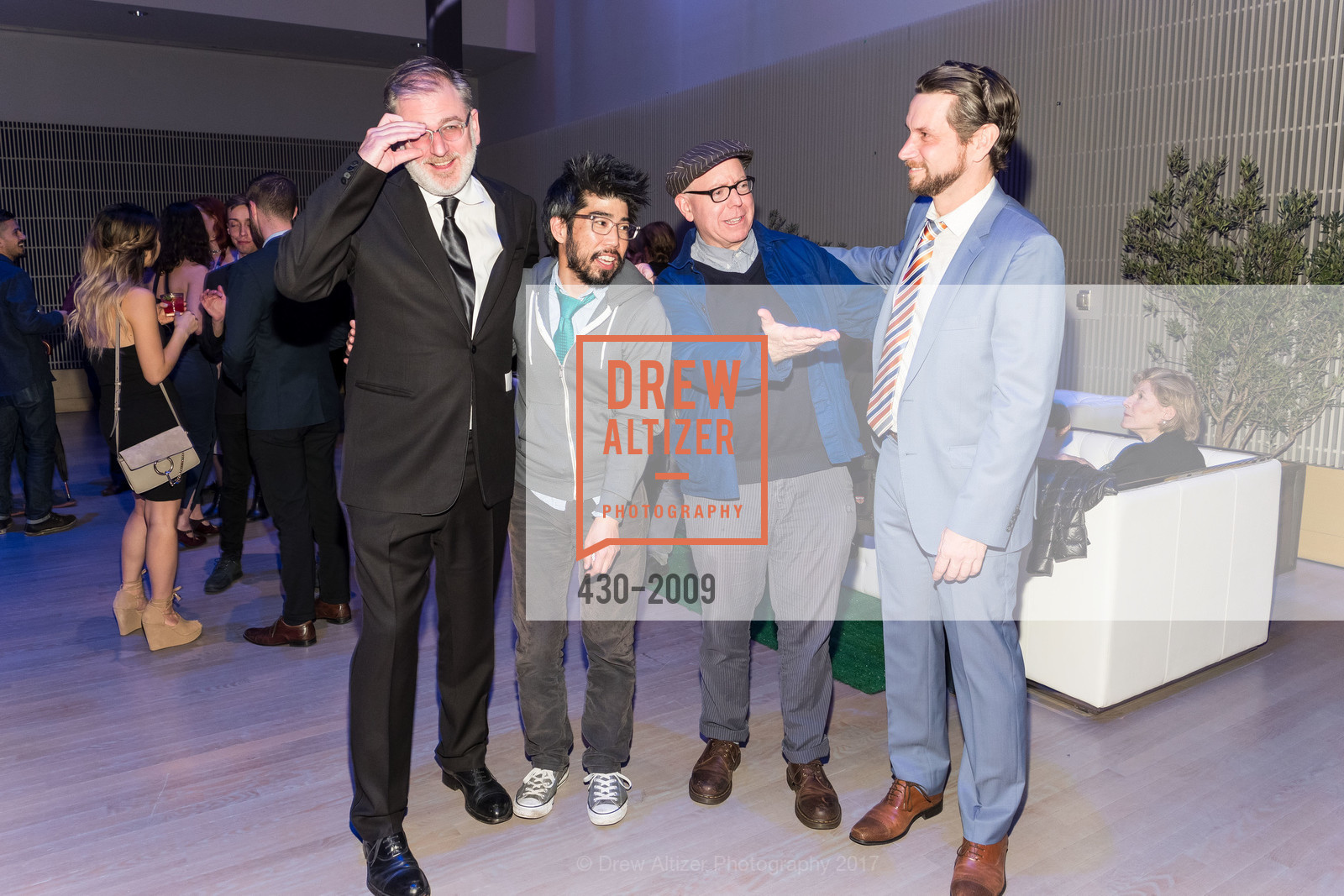 Noah Cowan, Kevin Iwashina, James Schamus, John O'Rourke, SFFILM 60th Anniversary Celebration, Yerba Buena Center for the Arts, The Forum. 701 Mission St, April 7th, 2017, Photo #430-2009 Noah Cowan, Kevin Iwashina, James Schamus, John O'Rourke, Photo #430-2009