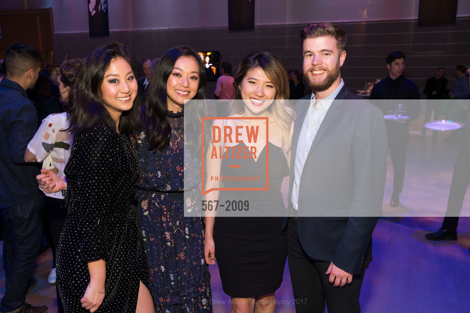 Tiffany Wang, Carlene Wang, Ally Chen, Scott Neill, SFFILM 60th Anniversary Celebration, Yerba Buena Center for the Arts, The Forum. 701 Mission St, April 7th, 2017, Photo #567-2009 Tiffany Wang, Carlene Wang, Ally Chen, Scott Neill, Photo #567-2009