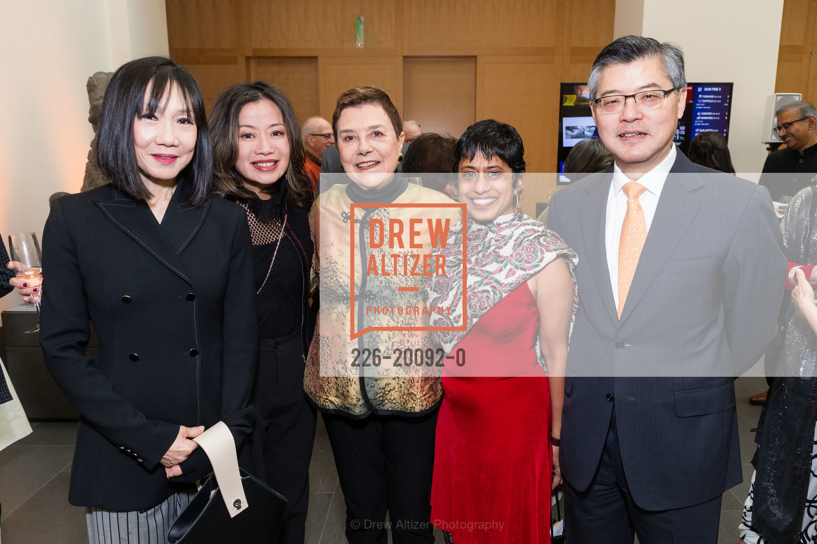 Lucy Sun, Lillian Qian, Cathy Bissinger, Jay Xu, Asian Art Museum hosts Leadership Donor Celebration 2020, Asian Art Museum. 200 Larkin St, Photo #226-20092-0 Lucy Sun, Lillian Qian, Cathy Bissinger, Jay Xu, Photo #226-20092-0