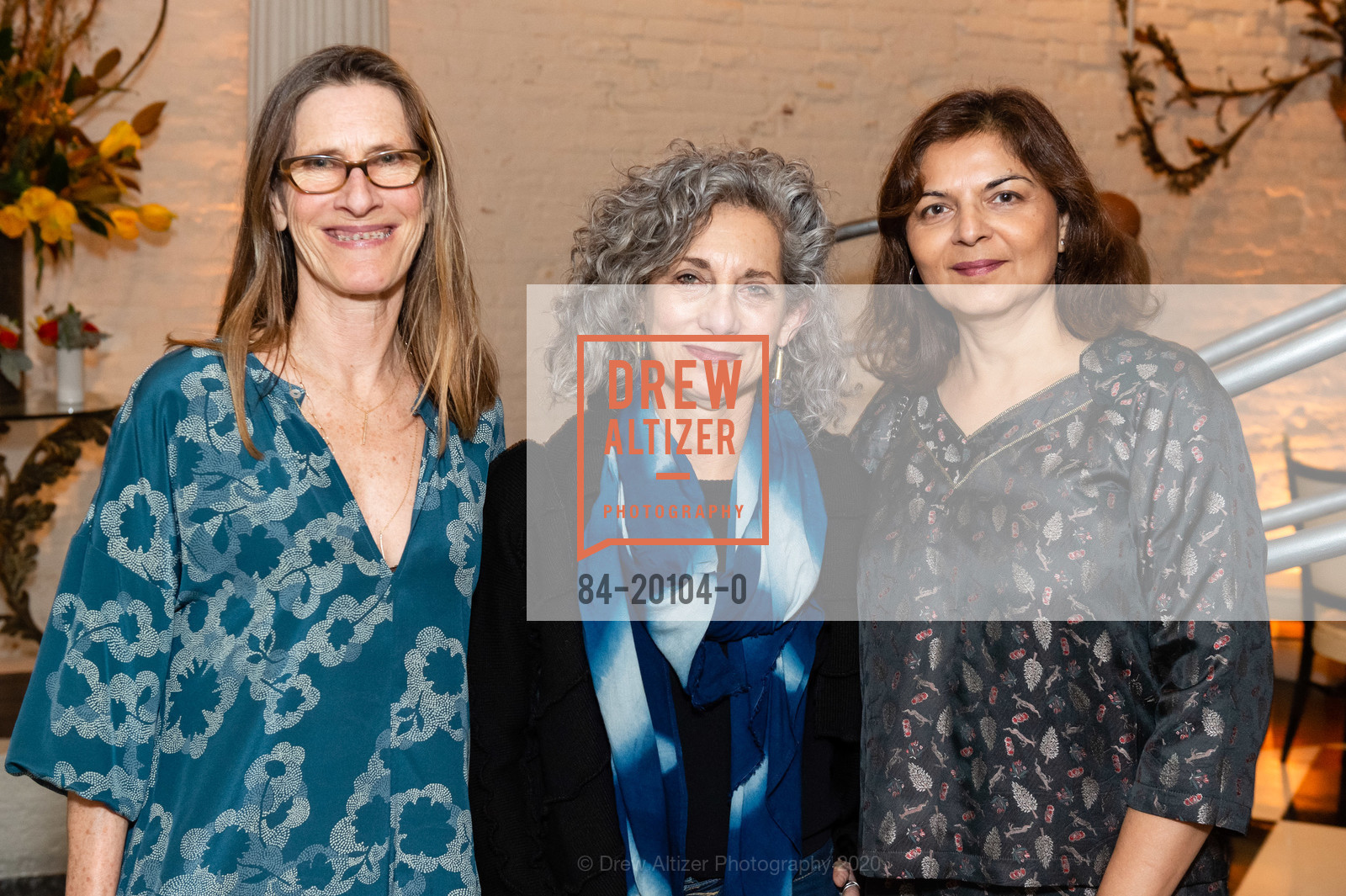 Victoria Lilienthal, Frish Brandt, Anna Sidana, Djerassi Forever Salon Featuring Jodi Lomask, Villa Taverna. 27 Hotaling Street, January 30th, 2020, Photo #84-20104-0 Victoria Lilienthal, Frish Brandt, Anna Sidana, Photo #84-20104-0