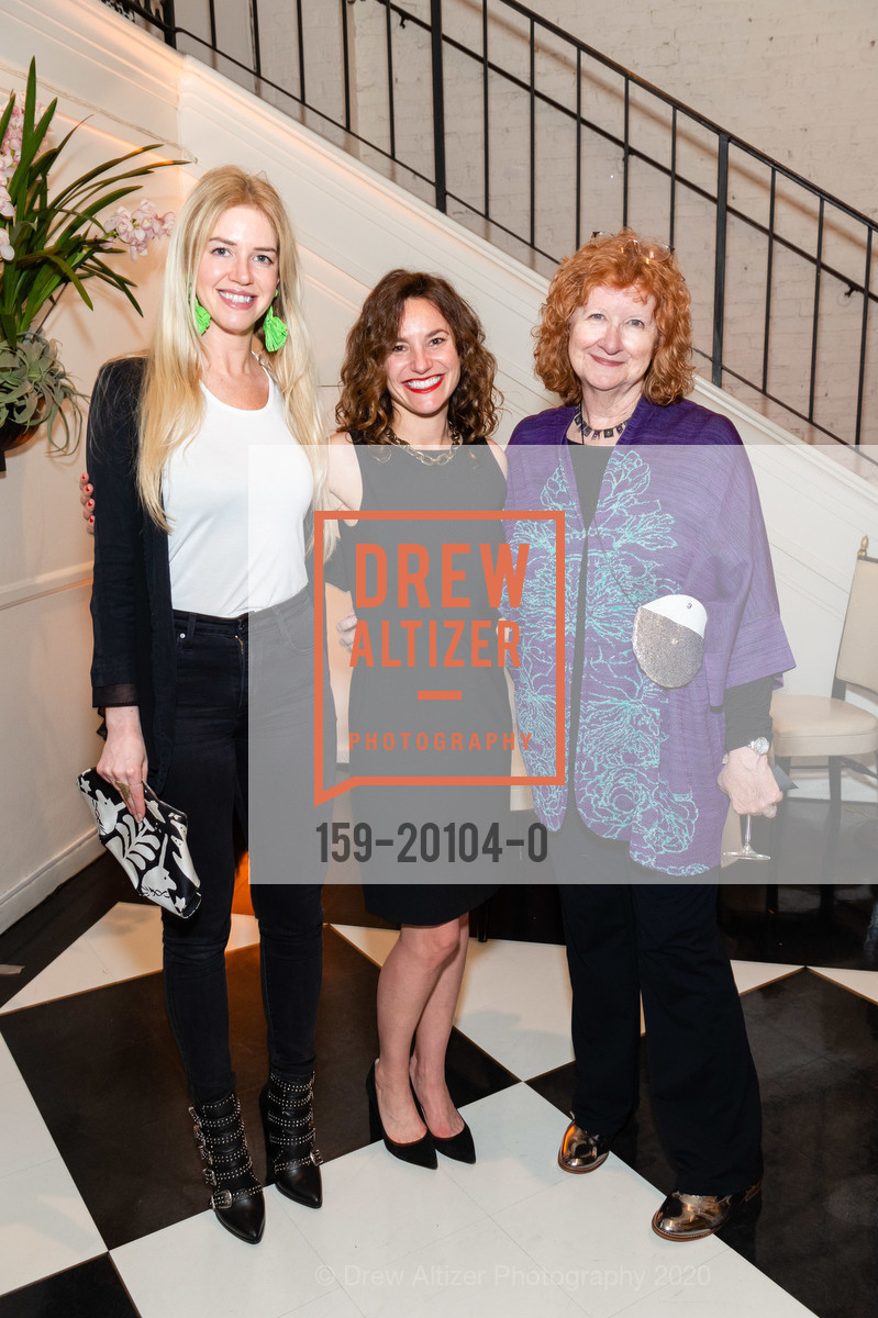 Megan Gross, Adrienne Love, Margot Knight, Djerassi Forever Salon Featuring Jodi Lomask, Villa Taverna. 27 Hotaling Street, January 30th, 2020, Photo #159-20104-0 Megan Gross, Adrienne Love, Margot Knight, Photo #159-20104-0
