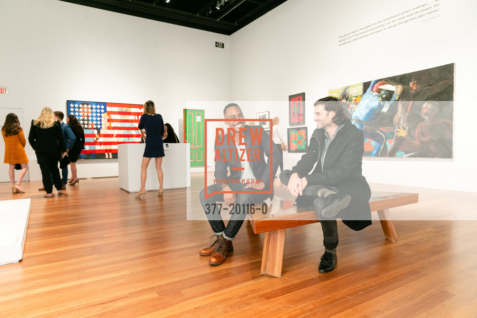 Tre Shallowhorn, David Bordow, ArtPoint Insider: Soul of a Nation, de Young Museum. 50 Hagiwara Tea Garden Dr, San Francisco, CA 94118, January 30th, 2020, Photo #377-20116-0 Tre Shallowhorn, David Bordow, Photo #377-20116-0