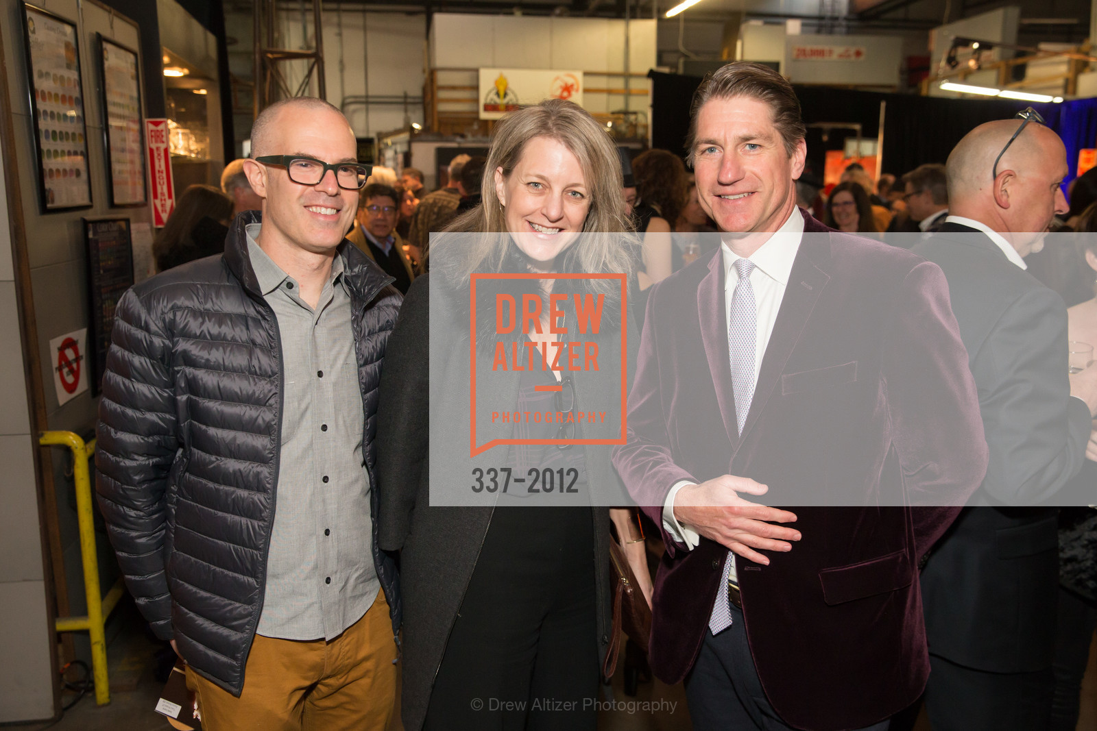 Josh Jakus, Kelley Kahn, Mark Sawicki, The Crucible's Fire & Light Soiree 2017, The Crucible. 1260 7th Street Oakland CA 94607, Photo #337-2012 Josh Jakus, Kelley Kahn, Mark Sawicki, Photo #337-2012