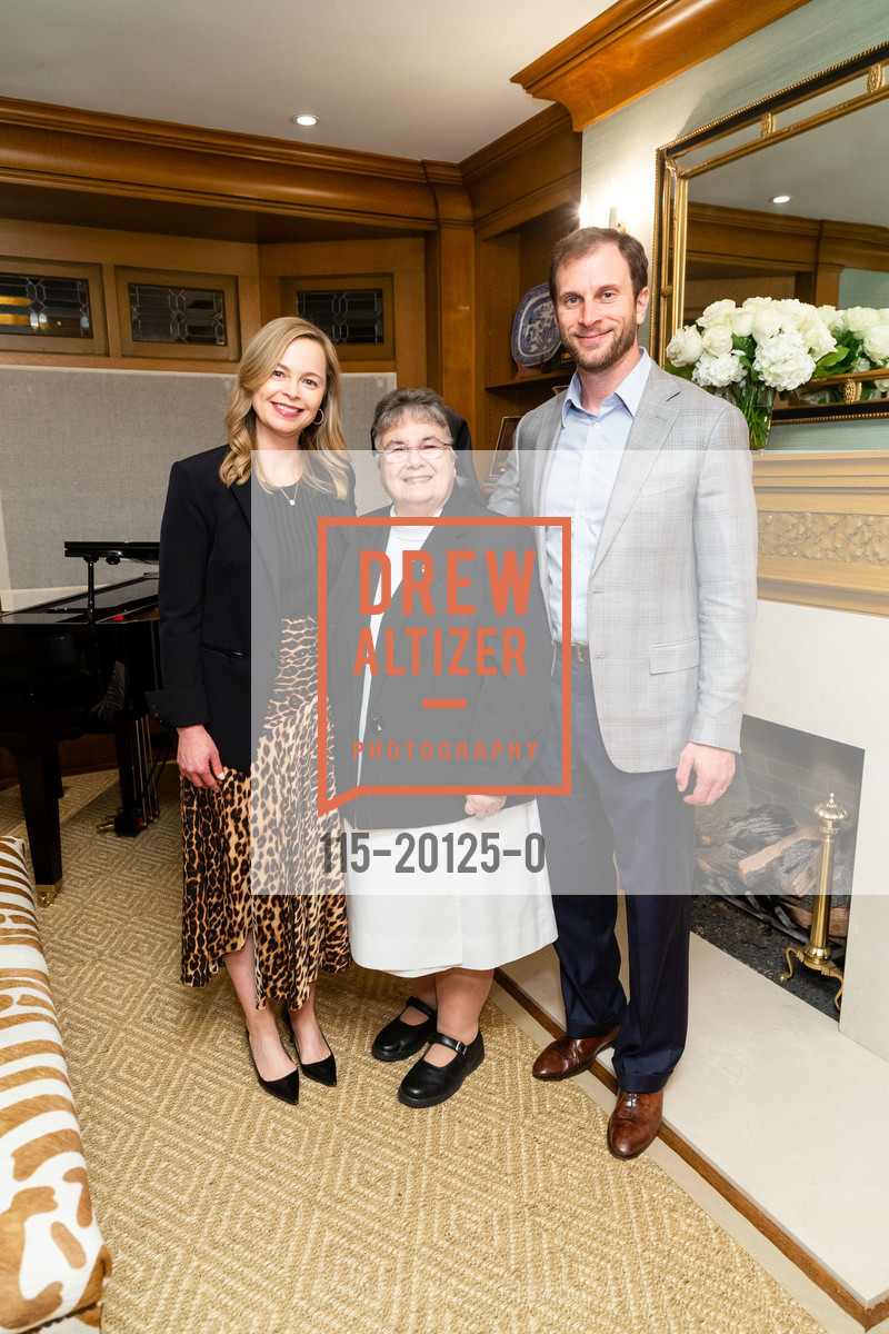 Kelley Myerberg, Sister Diane Aruda, Josh Myerberg, ICA Cristo Rey VIP Kick Off Party 2020, Private Res, Photo #115-20125-0 Kelley Myerberg, Sister Diane Aruda, Josh Myerberg, Photo #115-20125-0