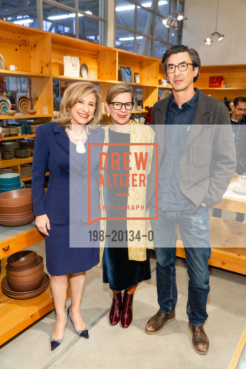 Lynda Marren, Catherine Bailey, Robin Petrovic, For the Love of Food, Heath Ceramics. 2900 18th Street, February 4th, 2020, Photo #198-20134-0 Lynda Marren, Catherine Bailey, Robin Petrovic, Photo #198-20134-0