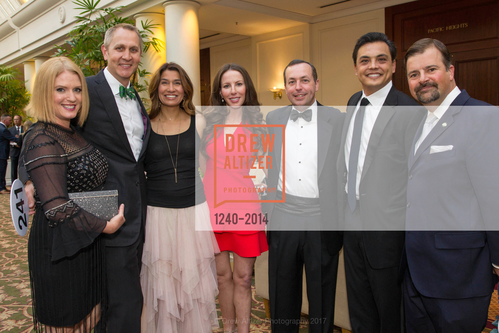 Jamie Bartlett, Todd Upp, Danielle Upp, Amber Hamilton, Will Bartlett, Jerry Brooner, Marcus Colabianchi, Guardsmen Wine Auction 2017, The Palace Hotel, April 8th, 2017, Photo #1240-2014 Jamie Bartlett, Todd Upp, Danielle Upp, Amber Hamilton, Will Bartlett, Jerry Brooner, Marcus Colabianchi, Photo #1240-2014
