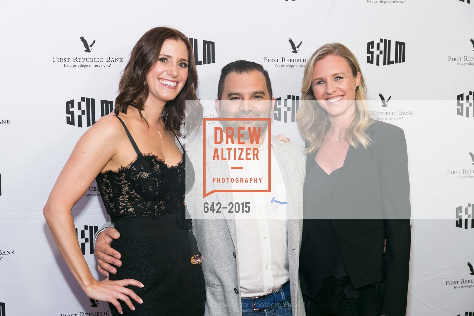 Kaily Smith Westbrook, Sherwin Shilati, Shelley Stevens, SFFILM Festival Arrivals: People You May Know, SFFILM Festival Lounge. 172 Minna Street, April 7th, 2017, Photo #642-2015 Kaily Smith Westbrook, Sherwin Shilati, Shelley Stevens, Photo #642-2015