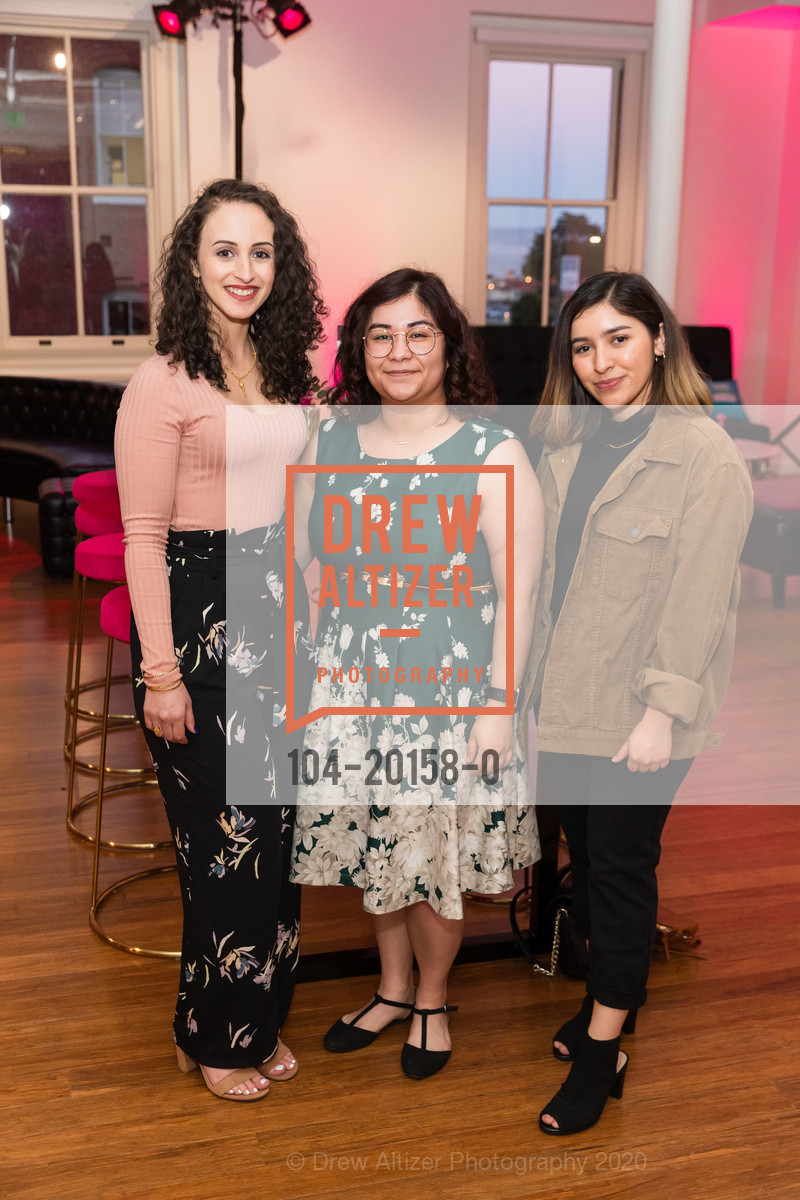 Hala Alnagar, Maria Ramirez Loyola, Maria Luis, Futures Without Violence: Night of Courage 2020, Futures Without Violence. 100 Montgomery St, February 11th, 2020, Photo #104-20158-0 Hala Alnagar, Maria Ramirez Loyola, Maria Luis, Photo #104-20158-0