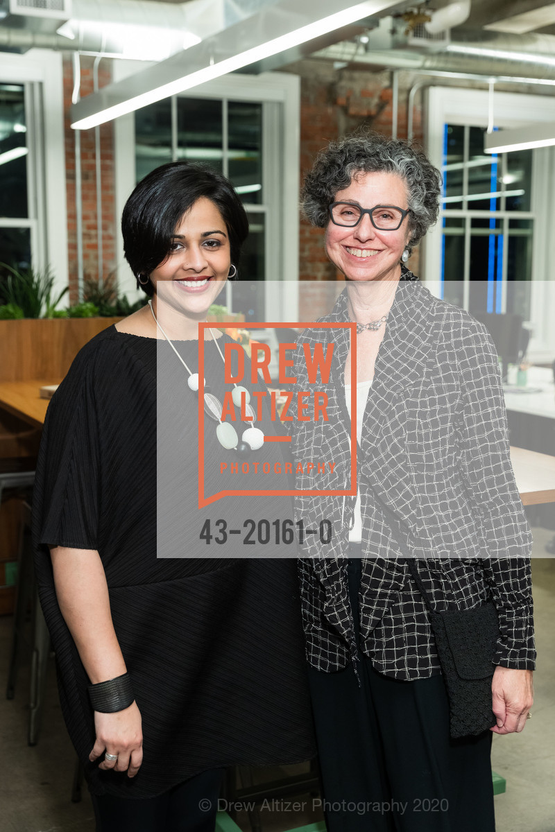 Ruki Neuhold-Ravikumar, Marilyn Freedman, Cooper Hewitt National Design Awards 2020 Cocktail Party, Godfrey Dadich Partners, 17th Floor. 140 New Montgomery Street, February 12th, 2020, Photo #43-20161-0 Ruki Neuhold-Ravikumar, Marilyn Freedman, Photo #43-20161-0