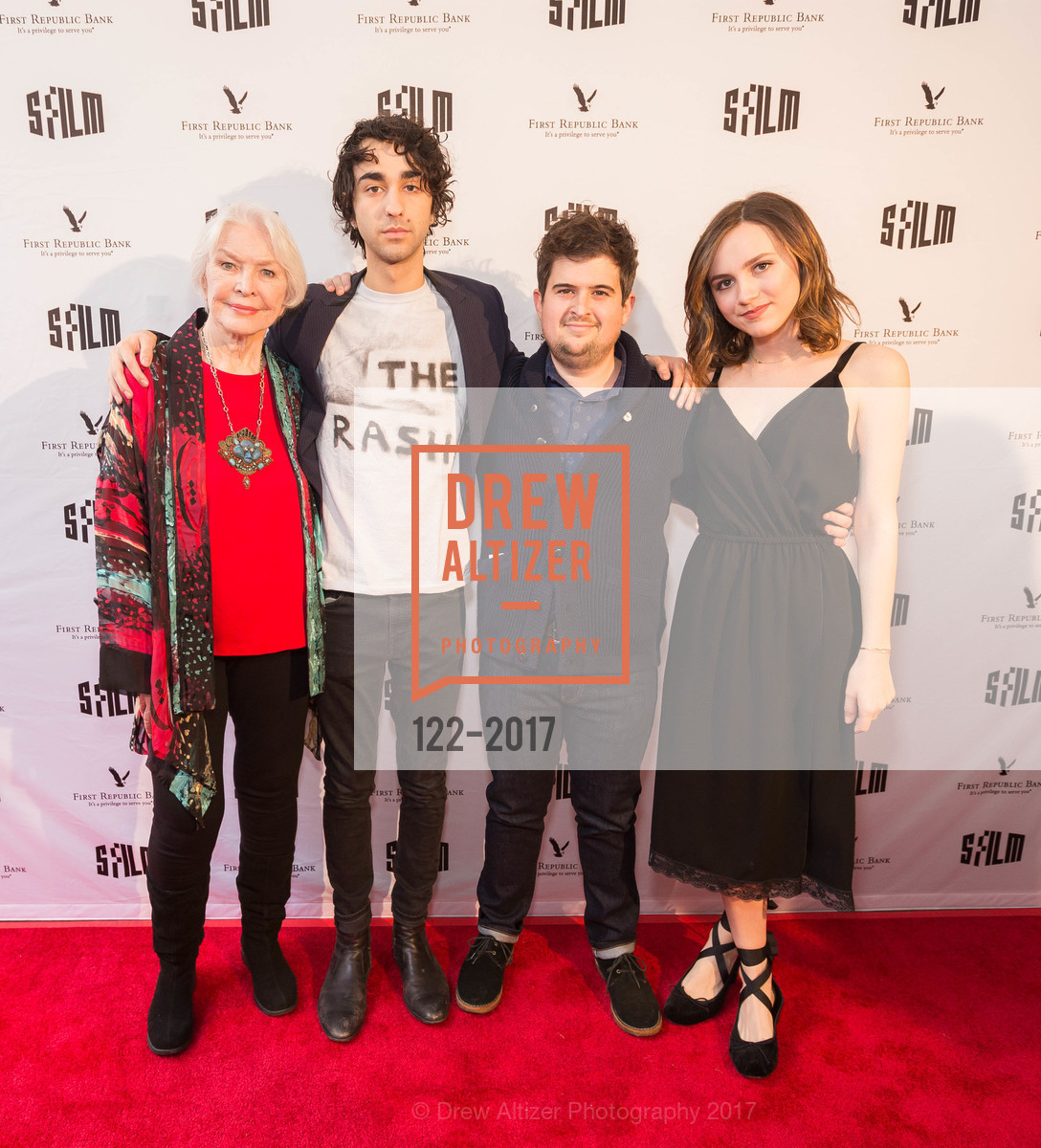 Ellen Burstyn, Alex Wolff, Peter Livolsi, Maude Apatow, SFFILM Festival Arrivals: The House of Tomorrow, Yerba Buena Center for the Arts. 140 3rd Street, April 8th, 2017, Photo #122-2017 Ellen Burstyn, Alex Wolff, Peter Livolsi, Maude Apatow, Photo #122-2017