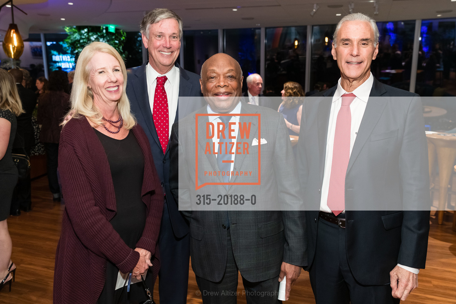Anne O'Connell, Jack O'Connell, Willie Brown, Mitch Berger, UCSF Brain Tumor Center 50th Anniversary Gala 2020, Salesforce Tower, 61st Floor. 415 Mission. St, Photo #315-20188-0 Anne O'Connell, Jack O'Connell, Willie Brown, Mitch Berger, Photo #315-20188-0