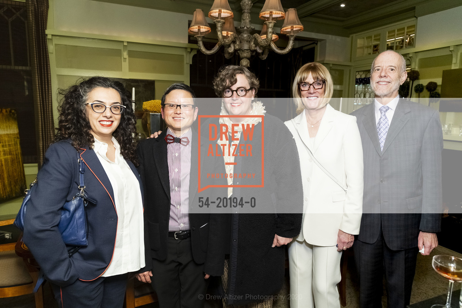 Helen Maria Nugent, Tina Takemoto, Allison Smith, Lesley Mattos, Bill Podger, CCA Pre-Gala Benefactor Party 2020, Private Residence, February 18th, 2020, Photo #54-20194-0 Helen Maria Nugent, Tina Takemoto, Allison Smith, Lesley Mattos, Bill Podger, Photo #54-20194-0
