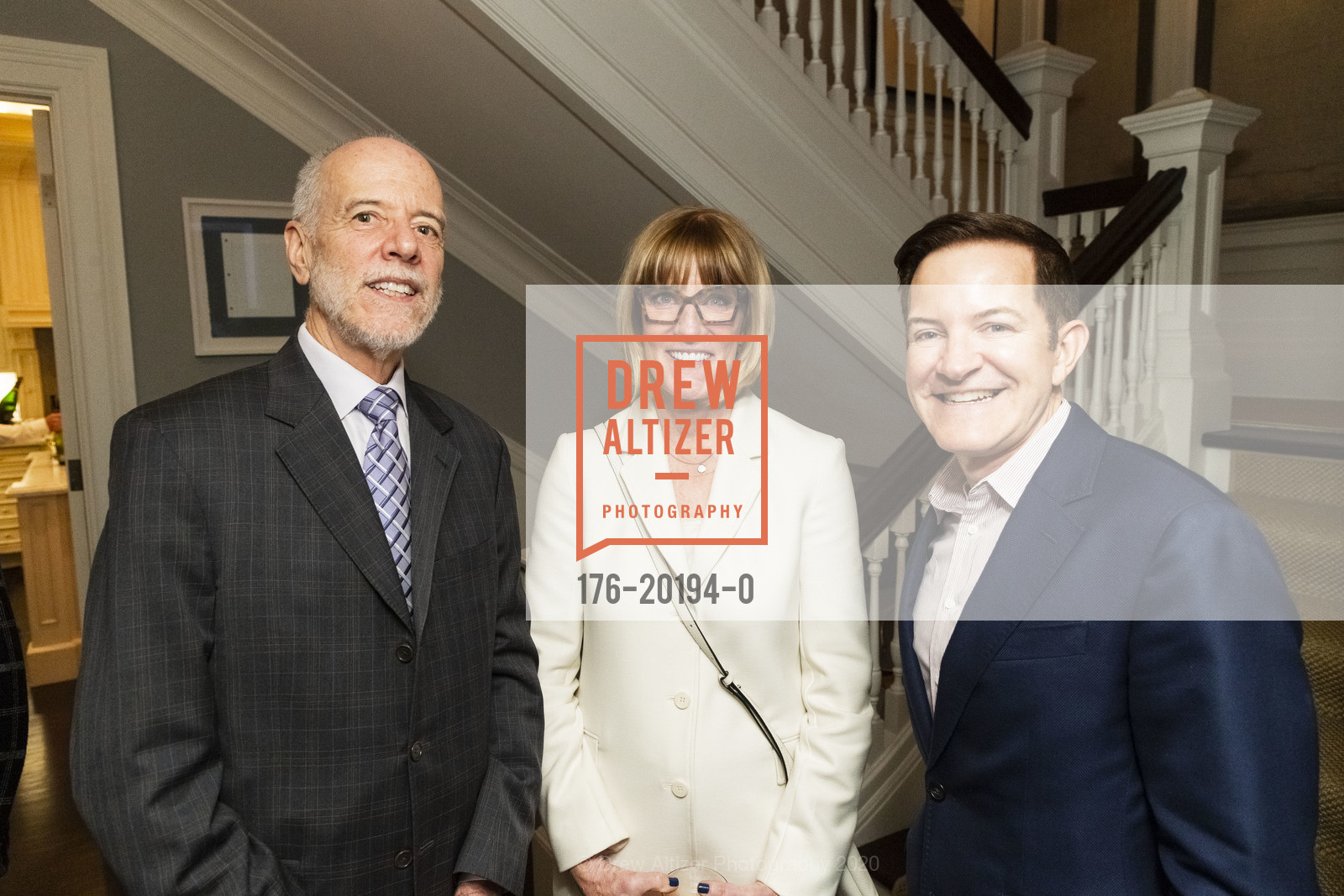 Bill Podger, Lesley Mattos, Trent Norris, CCA Pre-Gala Benefactor Party 2020, Private Residence, February 18th, 2020, Photo #176-20194-0 Bill Podger, Lesley Mattos, Trent Norris, Photo #176-20194-0