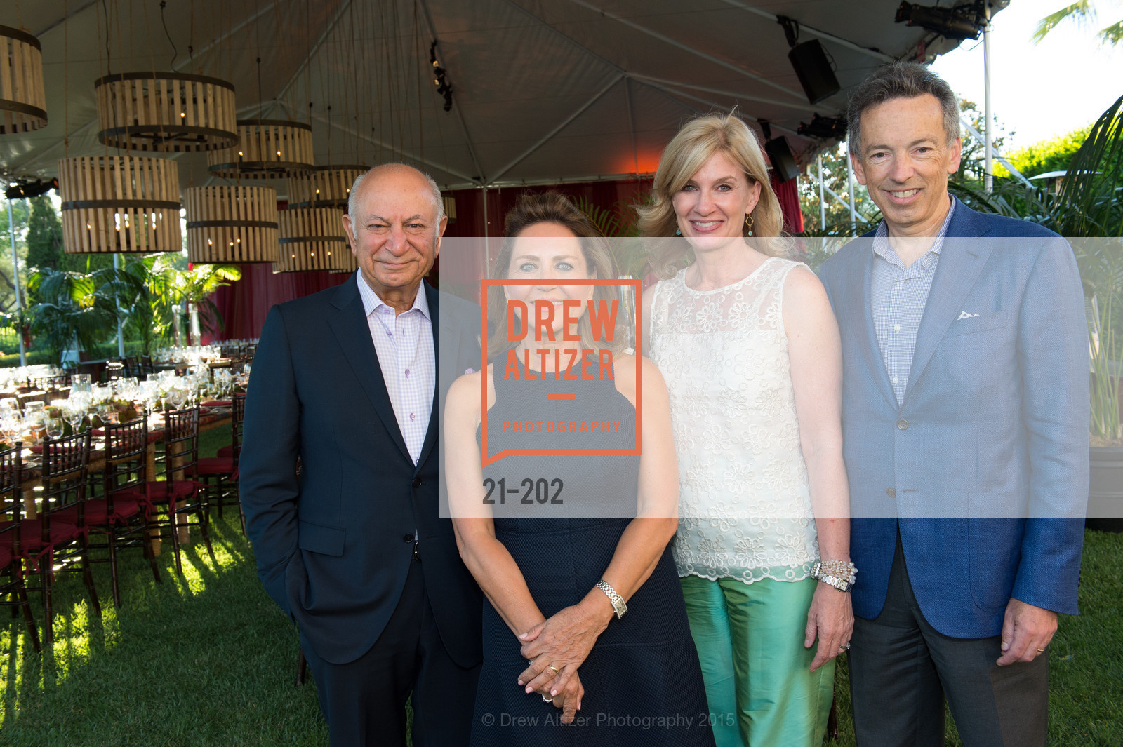 Darioush Khaledi, Shahpar Khaledi, Karen Walker, Rick Walker, Gucci & Vogue Dinner, Darioush Winery. Darioush Winery, . 4240 Silverado Trail, July 24th, 2015, Photo #21-202 Darioush Khaledi, Shahpar Khaledi, Karen Walker, Rick Walker, Photo #21-202