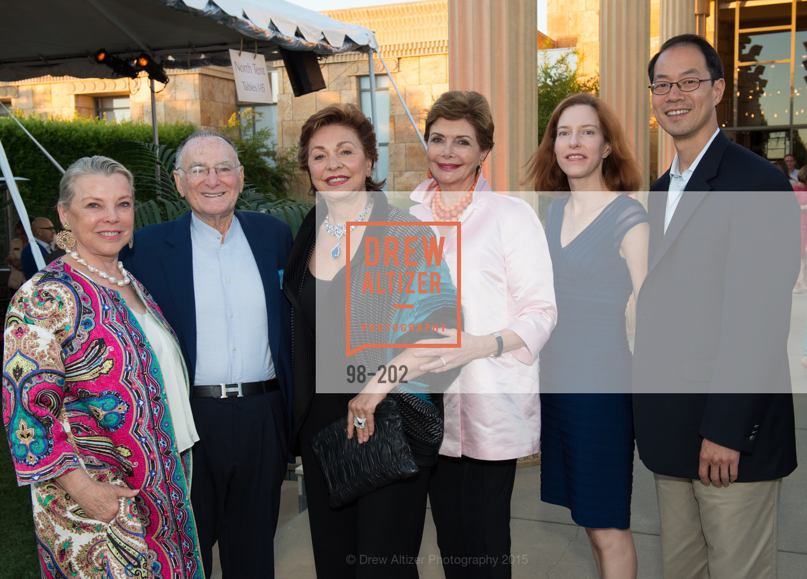 Jeanne Lawrence, Jan Shrem, Maria Manetti Shrem, Merle Mullin, Karen Chou, Dean Chou, Photo #98-202