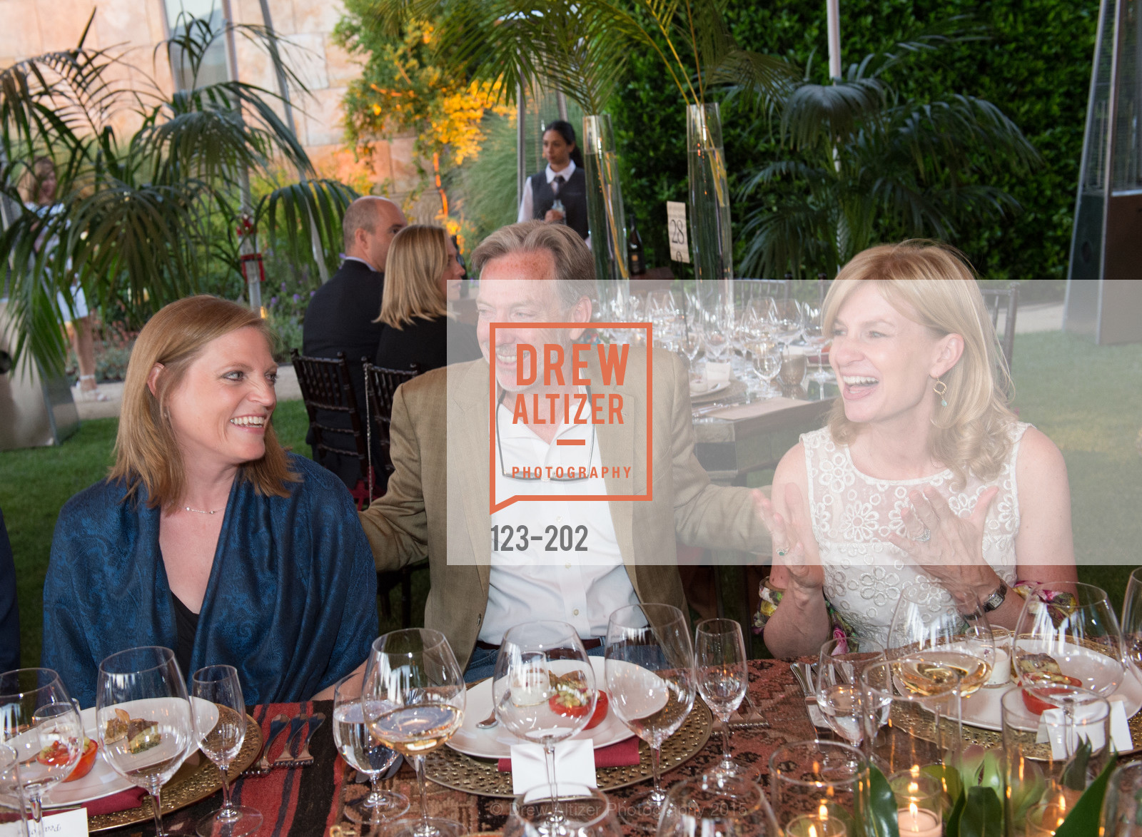 Linnea Pearson, David Pearson, Karen Walker, Gucci & Vogue Dinner, Darioush Winery. Darioush Winery, . 4240 Silverado Trail, July 24th, 2015, Photo #123-202 Linnea Pearson, David Pearson, Karen Walker, Photo #123-202