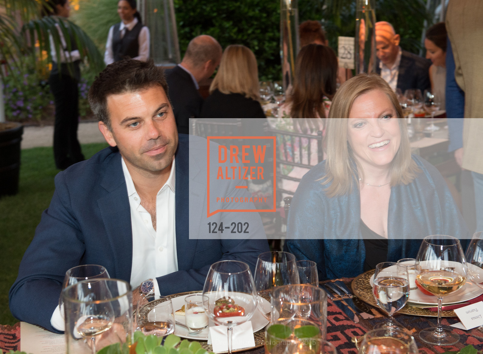 Timothy Persson, Linnea Pearson, Gucci & Vogue Dinner, Darioush Winery. Darioush Winery, . 4240 Silverado Trail, July 24th, 2015, Photo #124-202 Timothy Persson, Linnea Pearson, Photo #124-202