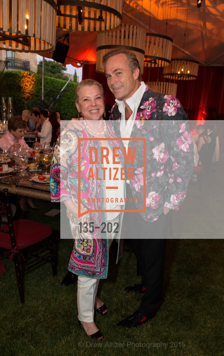 Jeanne Lawrence, Jean-Charles Boisset, Gucci & Vogue Dinner, Darioush Winery. Darioush Winery, . 4240 Silverado Trail, July 24th, 2015, Photo #135-202 Jeanne Lawrence, Jean-Charles Boisset, Photo #135-202