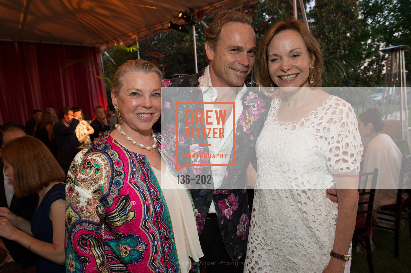 Jeanne Lawrence, Jean-Charles Boisset, Jan Zakin, Gucci & Vogue Dinner, Darioush Winery. Darioush Winery, . 4240 Silverado Trail, July 24th, 2015, Photo #136-202 Jeanne Lawrence, Jean-Charles Boisset, Jan Zakin, Photo #136-202