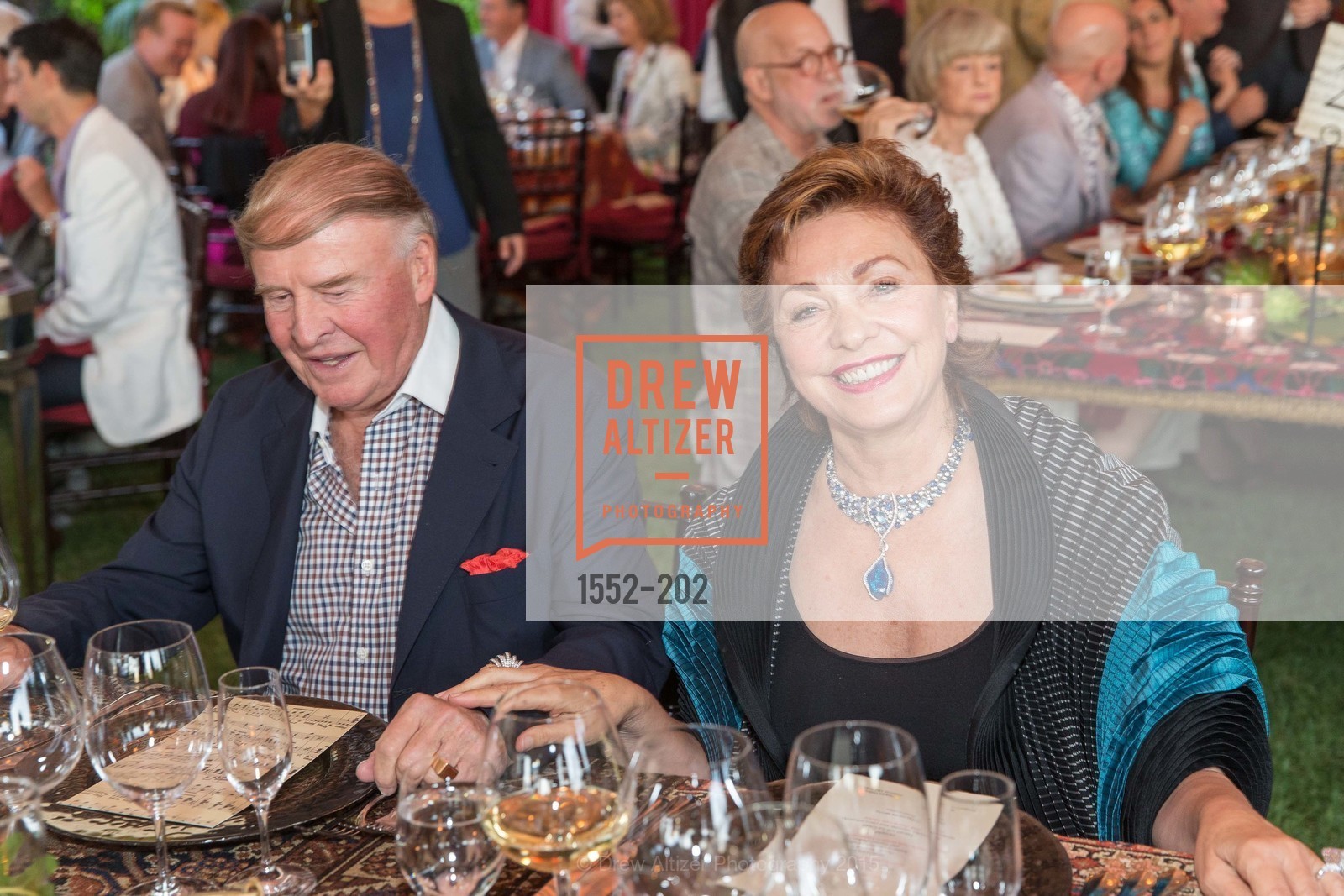 Dick Kramlich, Maria Manetti Shrem, Festival del Sole Patron Dinner at Darioush Winery, Darioush Winery. 4240 Silverado Trail, July 24th, 2015,Drew Altizer, Drew Altizer Photography, full-service agency, private events, San Francisco photographer, photographer california
