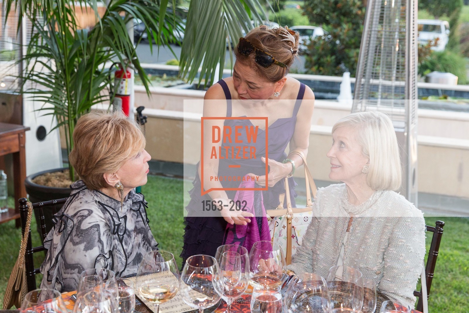 Lois Lehrman, Olivia Decker, Pepper Jackson, Festival del Sole Patron Dinner at Darioush Winery, Darioush Winery. 4240 Silverado Trail, July 24th, 2015,Drew Altizer, Drew Altizer Photography, full-service agency, private events, San Francisco photographer, photographer california