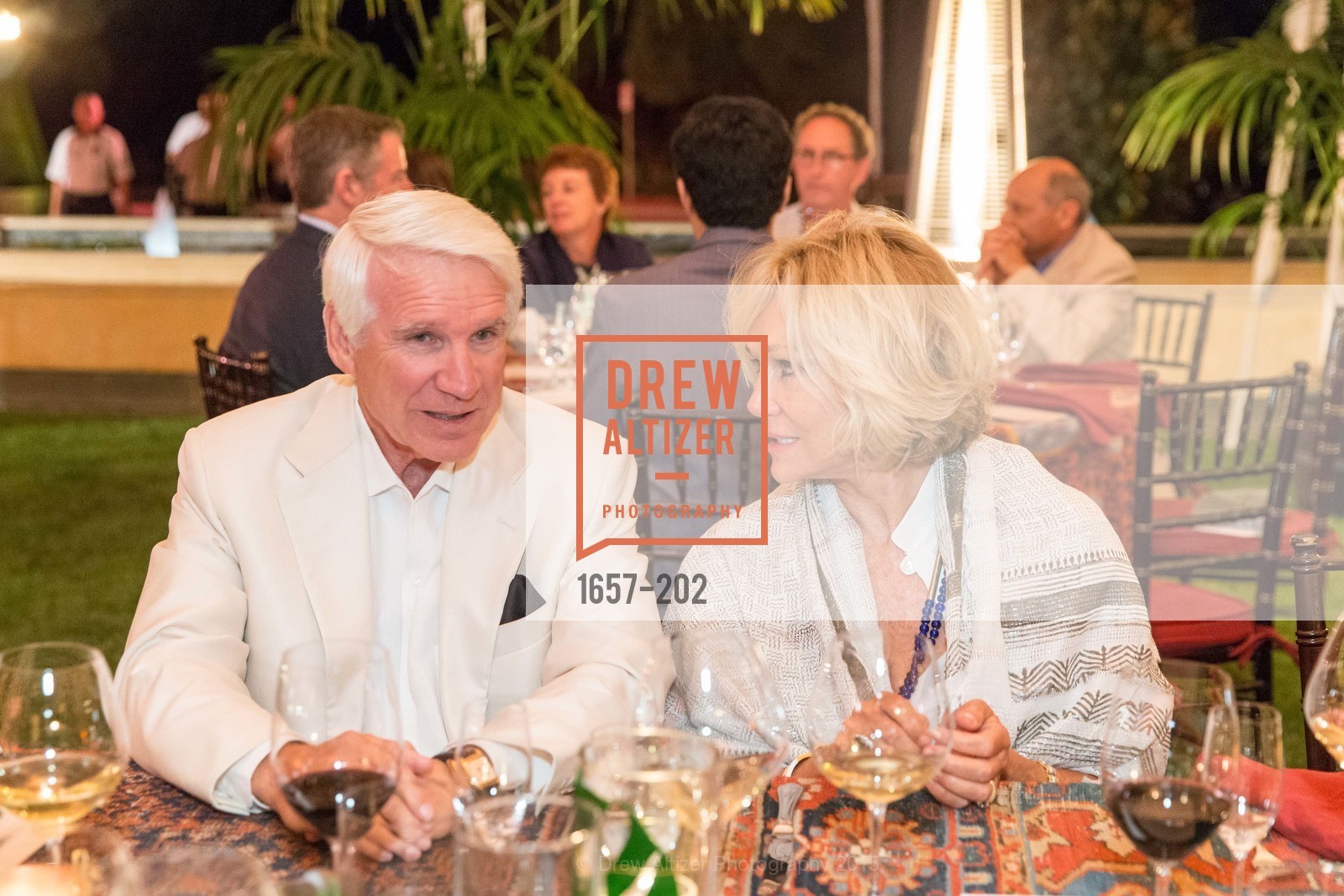 Timothy Blackburn, Kathryn Hall, Gucci & Vogue Dinner, Darioush Winery. Darioush Winery, . 4240 Silverado Trail, July 24th, 2015, Photo #1657-202 Timothy Blackburn, Kathryn Hall, Photo #1657-202