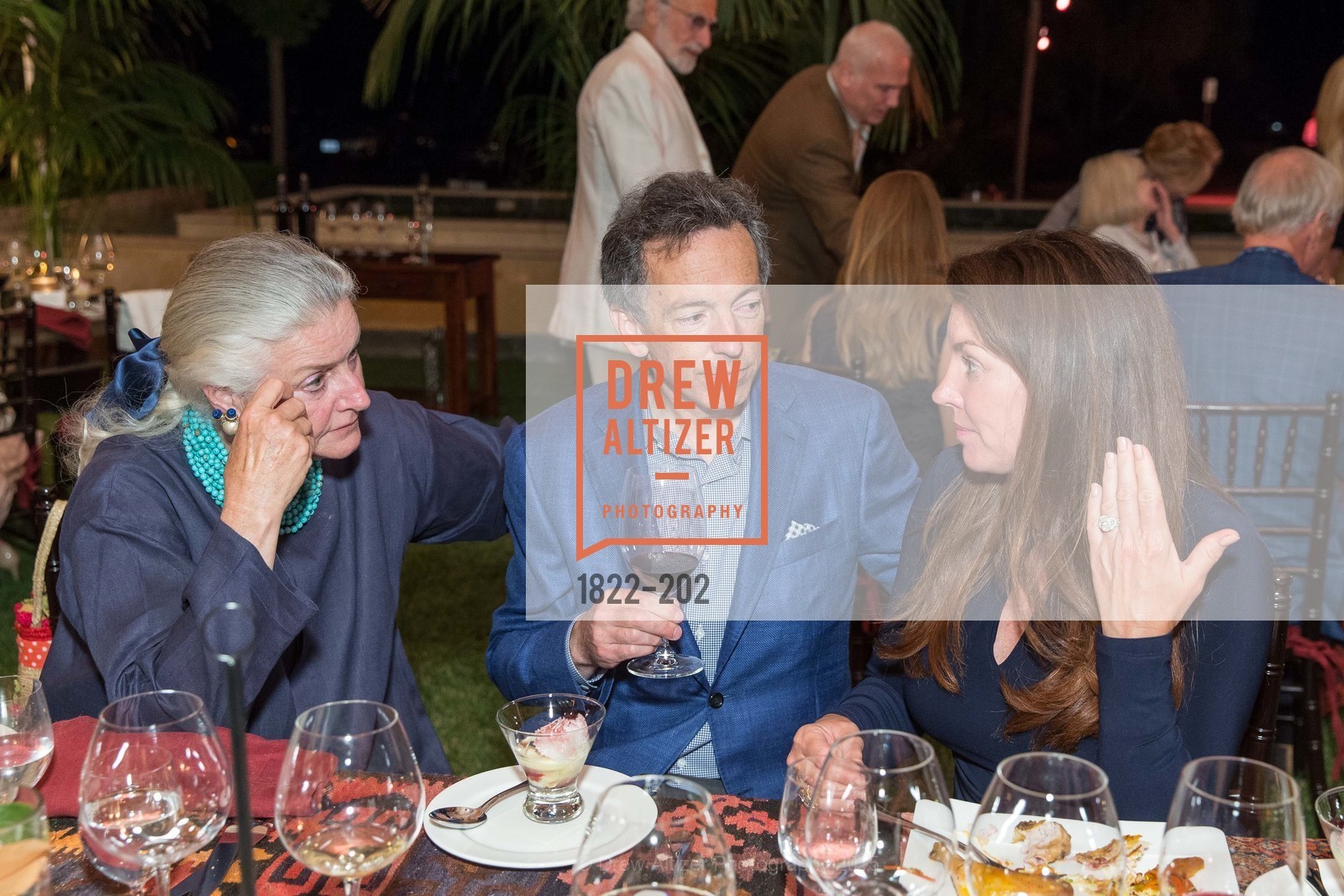 Elizabeth Swanson, Rick Walker, Michelle Baggett, Festival del Sole Patron Dinner at Darioush Winery, Darioush Winery. 4240 Silverado Trail, July 24th, 2015,Drew Altizer, Drew Altizer Photography, full-service event agency, private events, San Francisco photographer, photographer California