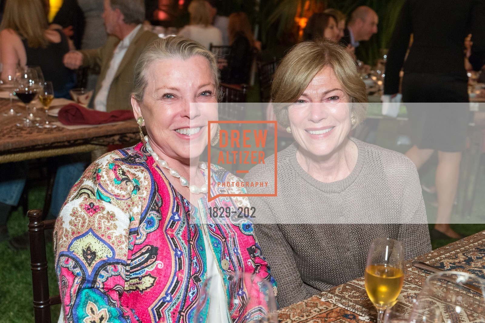 Jeanne Lawrence, Pam Kramlich, Festival del Sole Patron Dinner at Darioush Winery, Darioush Winery. 4240 Silverado Trail, July 24th, 2015,Drew Altizer, Drew Altizer Photography, full-service agency, private events, San Francisco photographer, photographer california