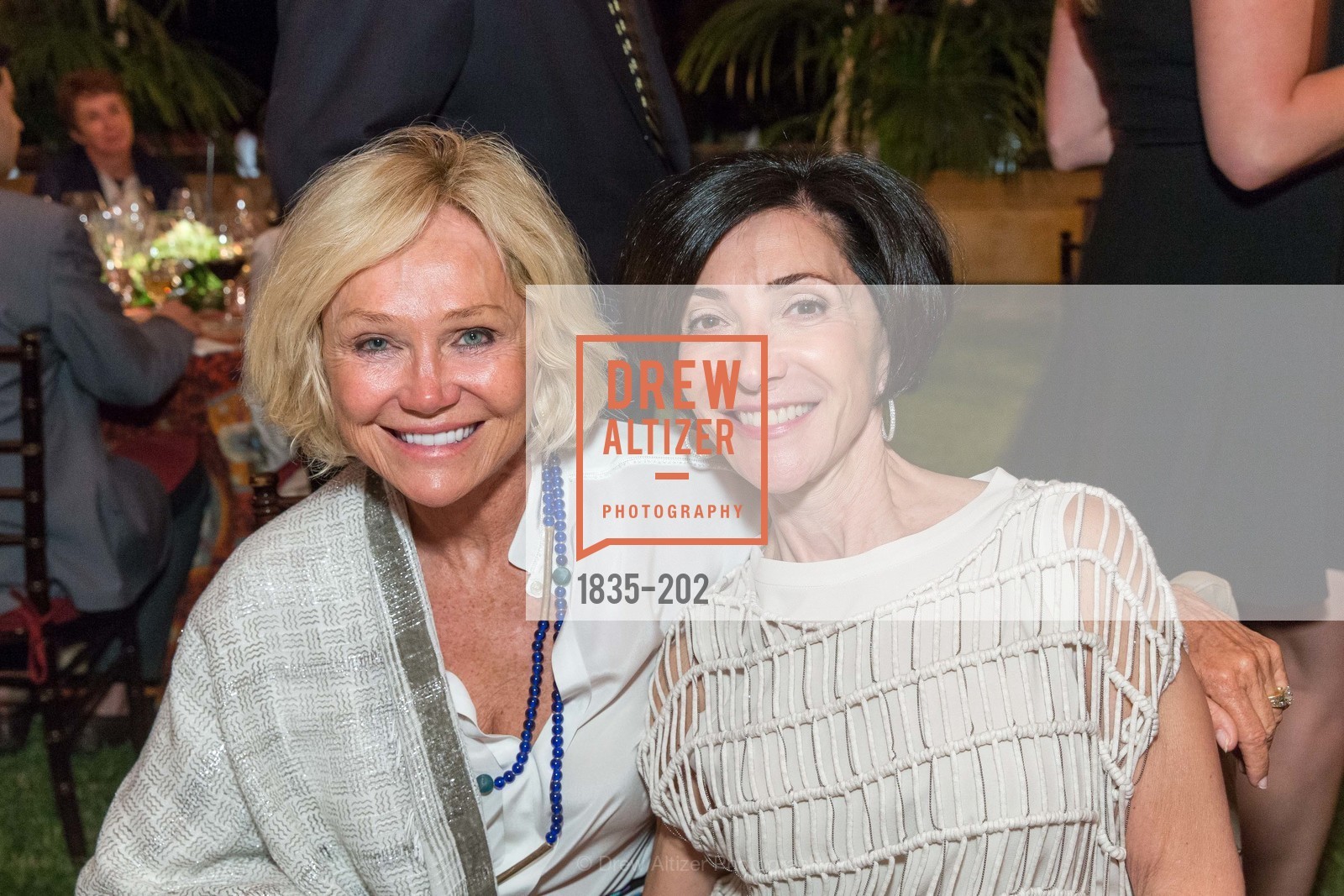 Kathryn Hall, Gail Policy, Gucci & Vogue Dinner, Darioush Winery. Darioush Winery, . 4240 Silverado Trail, July 24th, 2015, Photo #1835-202 Kathryn Hall, Gail Policy, Photo #1835-202