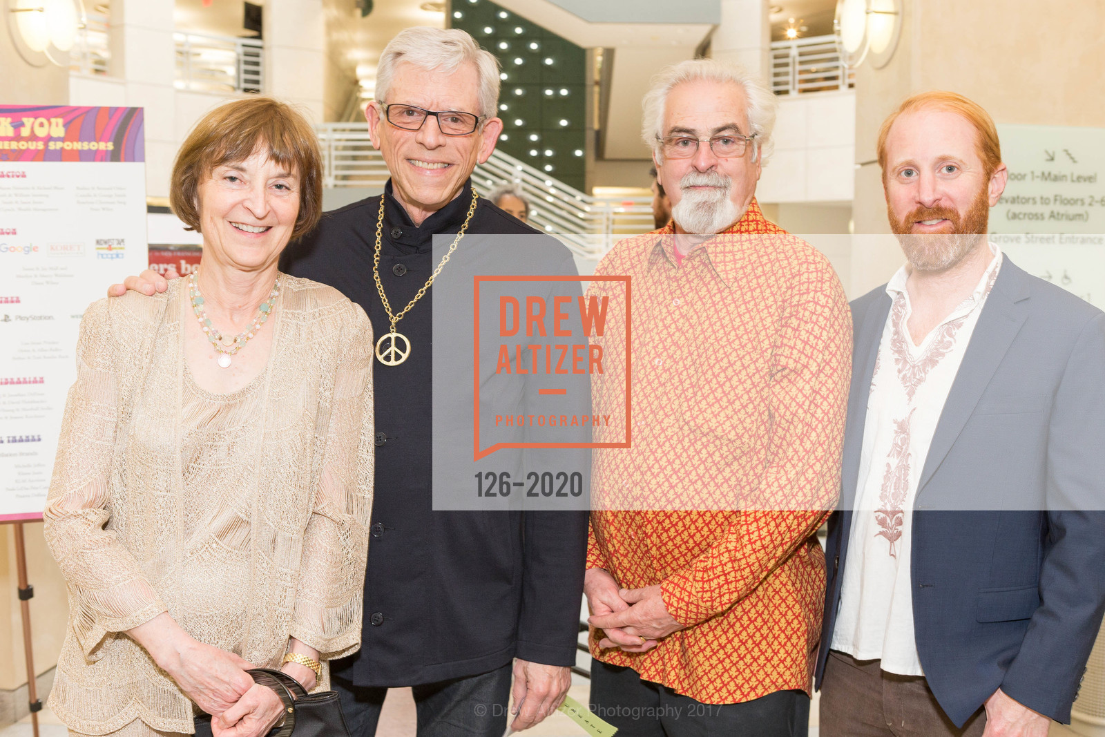Marcia Schneider, Steve Coulter, Peter Wiley, Jay Auslander, Friends of the San Francisco Public Library - Library Laureates, San Francisco Public Library, April 7th, 2017, Photo #126-2020 Marcia Schneider, Steve Coulter, Peter Wiley, Jay Auslander, Photo #126-2020