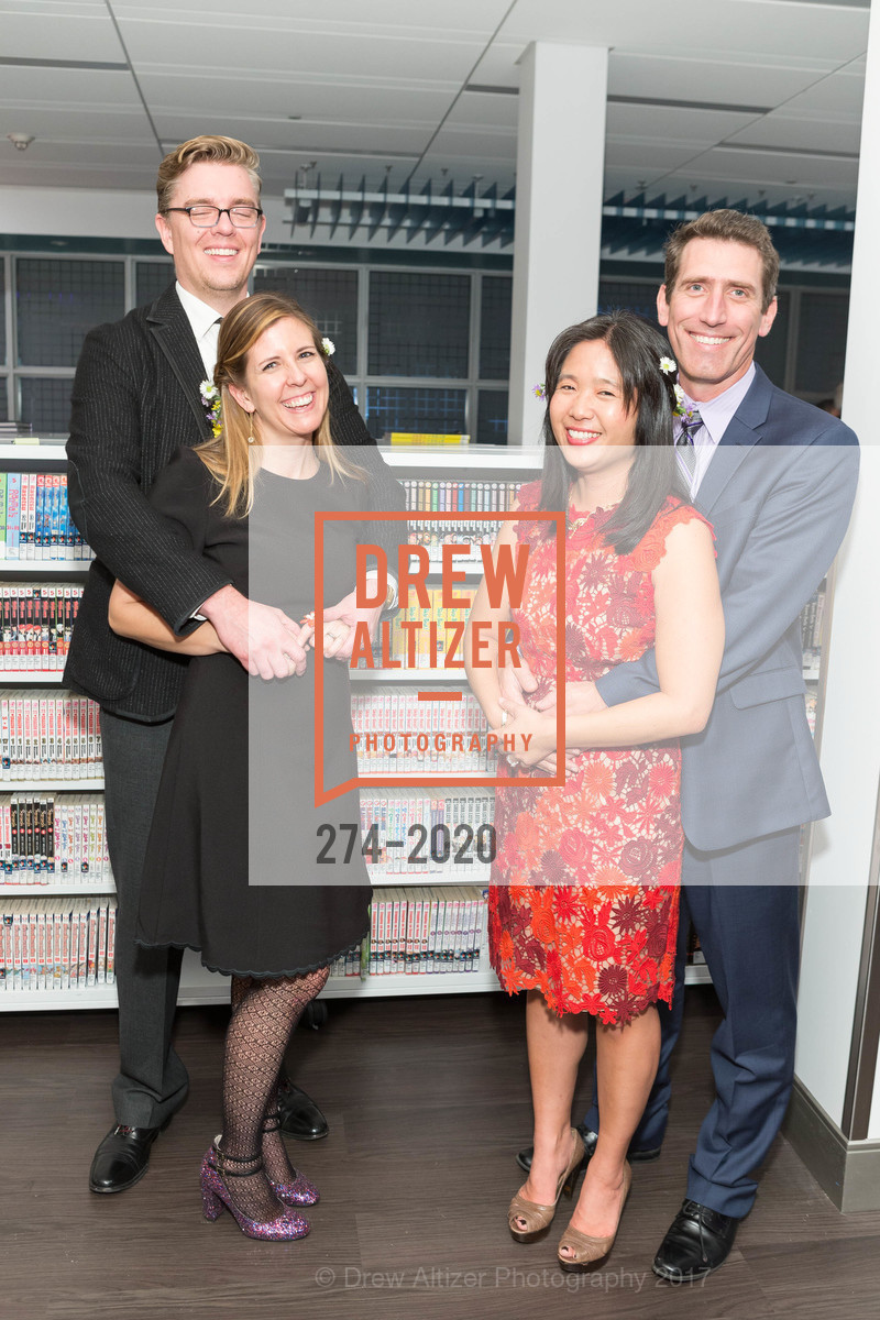 Brandon Borrman, Laura Borrman, Vanessa Hua, Marc Puich, Friends of the San Francisco Public Library - Library Laureates, San Francisco Public Library, April 7th, 2017, Photo #274-2020 Brandon Borrman, Laura Borrman, Vanessa Hua, Marc Puich, Photo #274-2020