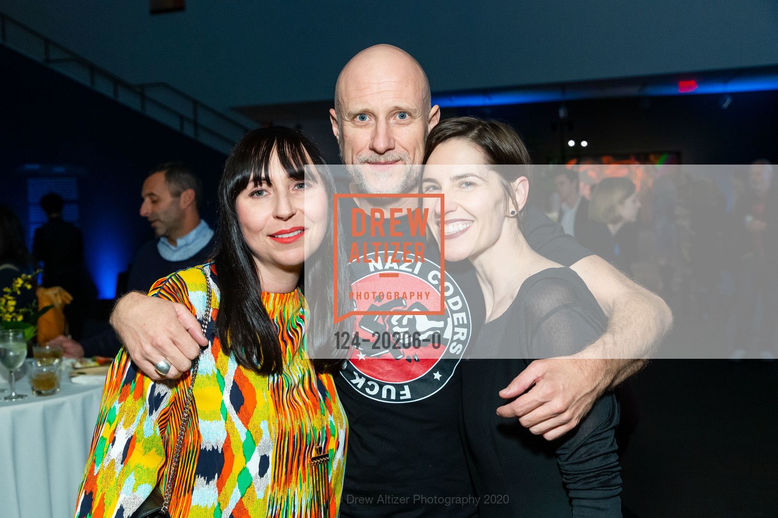 Agnieszka Kurant, Trevor Paglen, Julia Bryan-Wilson, Uncanny Valley: Being Human in the Age of AI Opening, de Young Museum, February 20th, 2020, Photo #124-20206-0 Agnieszka Kurant, Trevor Paglen, Julia Bryan-Wilson, Photo #124-20206-0