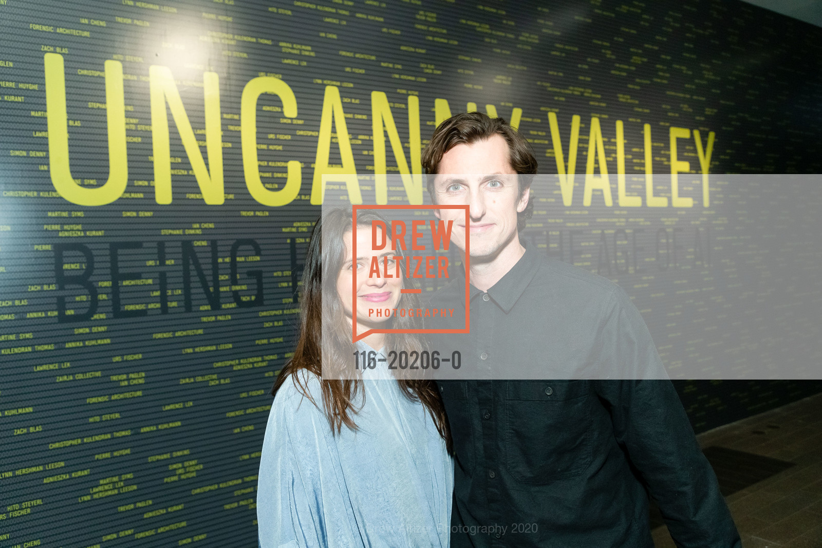 Fanny Singer, Andrew Owen, Uncanny Valley: Being Human in the Age of AI Opening, de Young Museum, February 20th, 2020, Photo #116-20206-0 Fanny Singer, Andrew Owen, Photo #116-20206-0
