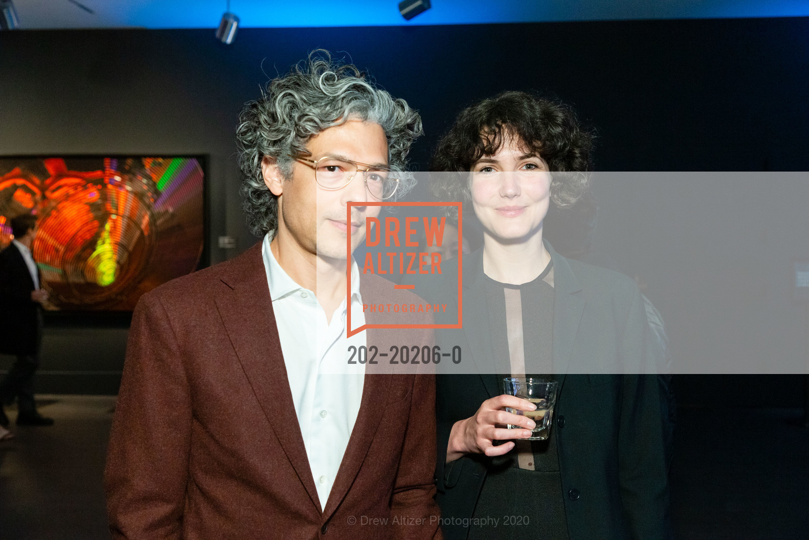 Gego Lombardi, Annika Kuhlmann, Uncanny Valley: Being Human in the Age of AI Opening, de Young Museum, February 20th, 2020, Photo #202-20206-0 Gego Lombardi, Annika Kuhlmann, Photo #202-20206-0
