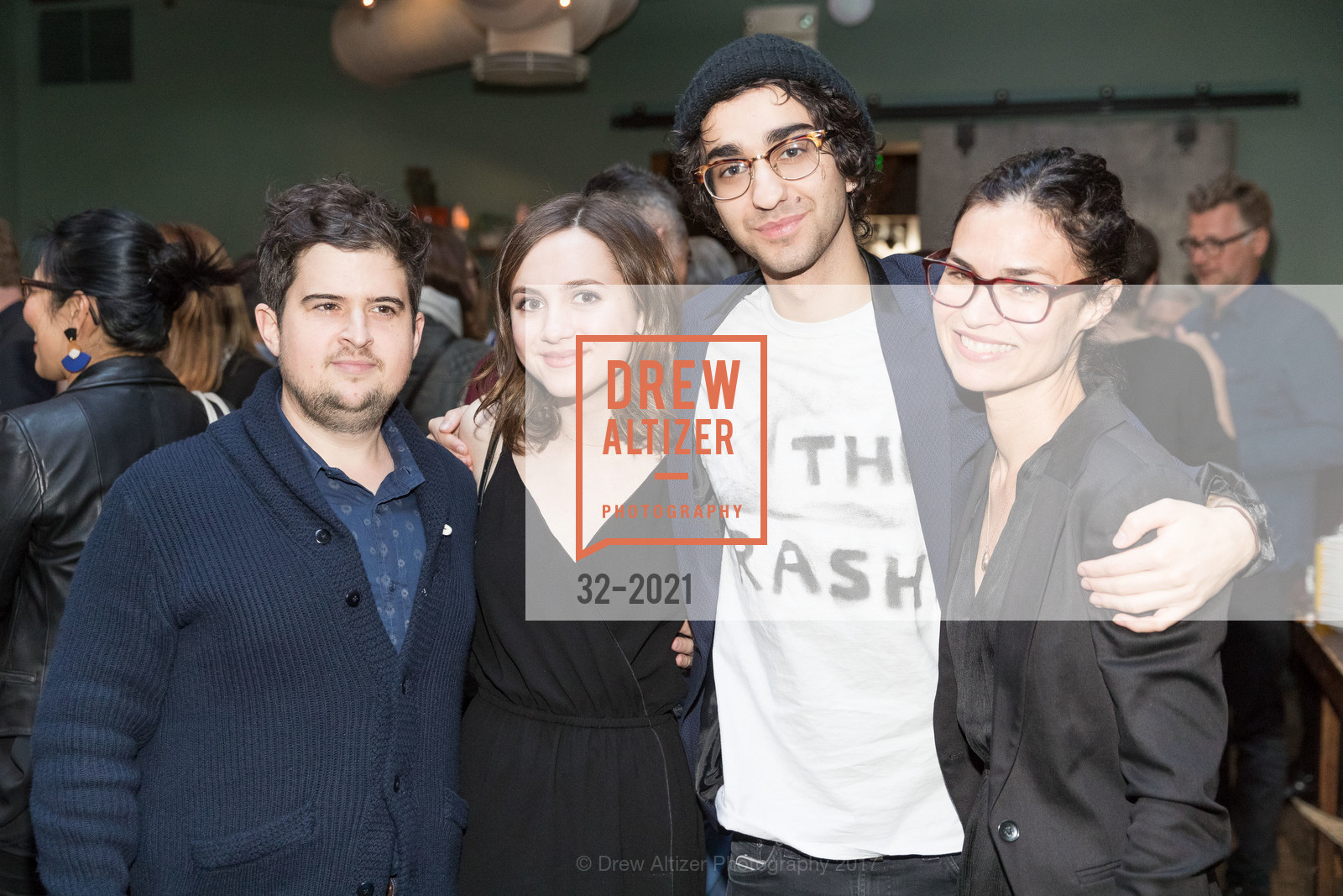 Peter Livolsi, Maude Apatow, Alex Wolff, Danielle Renfrew Behrens, THE HOUSE OF TOMORROW SFIFF Premiere Afterparty, Tacolicious. 741 Valencia St, April 8th, 2017, Photo #32-2021 Peter Livolsi, Maude Apatow, Alex Wolff, Danielle Renfrew Behrens, Photo #32-2021