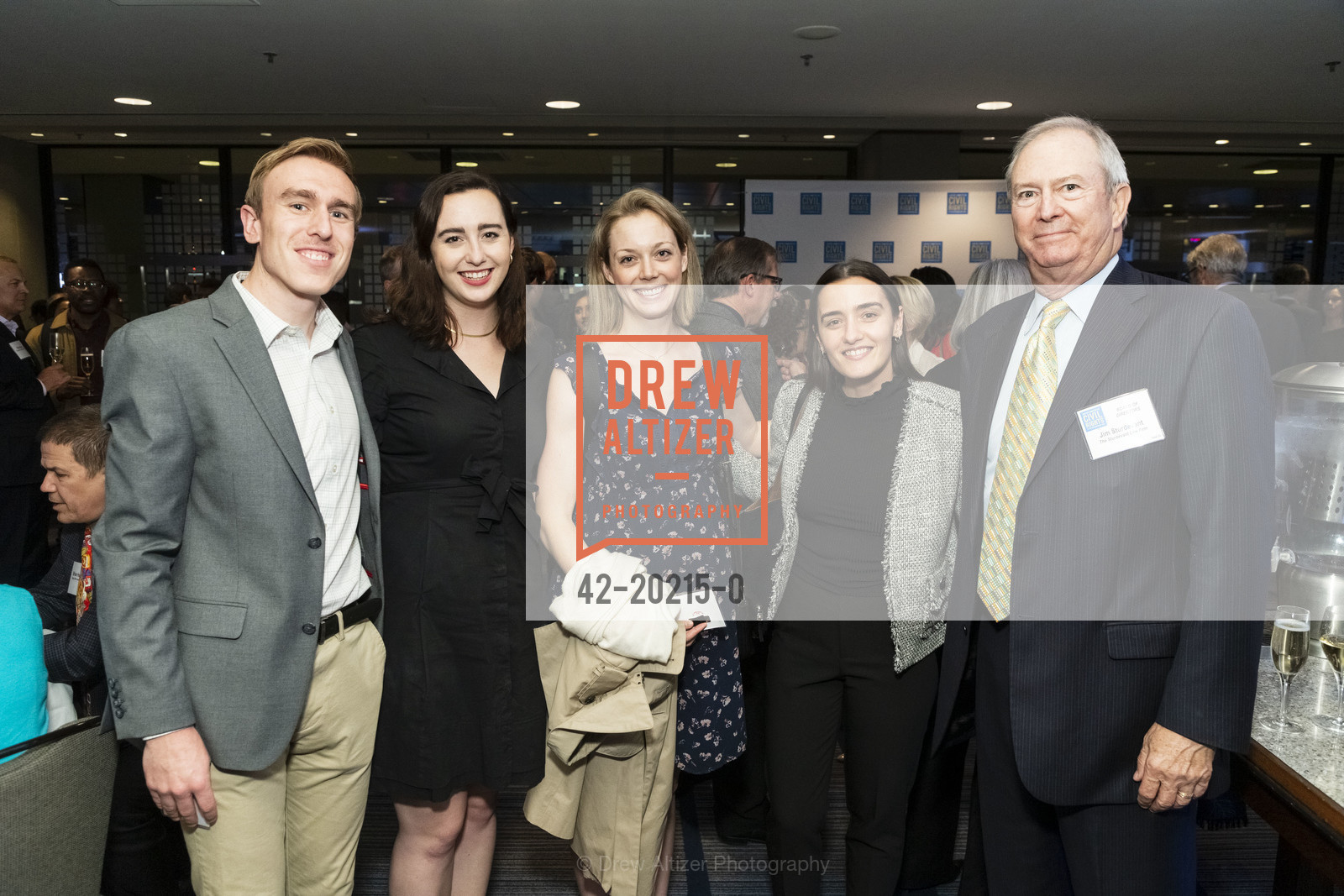 Vincent Damarzyn, Emma Sturdevant, Emily McGrath, Dawn, Jim Sturdevant, Lawyers’ Committee for Civil Rights 33rd Annual Dr. MLK, Jr. Gala. 2020, Hyatt Regency San Francisco. 5 Embarcadero Center, Photo #42-20215-0 Vincent Damarzyn, Emma Sturdevant, Emily McGrath, Dawn, Jim Sturdevant, Photo #42-20215-0